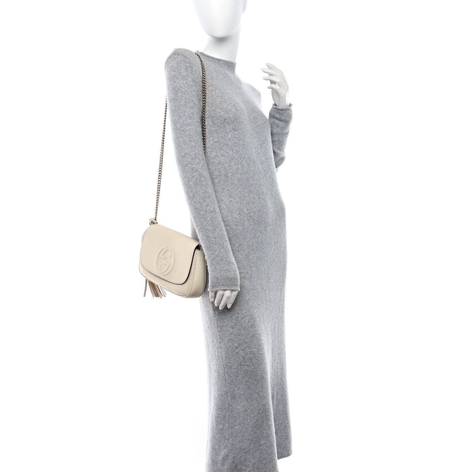 Gucci Cellarius Calfskin Medium Soho Flap Crossbody Ivoire 2 of 9