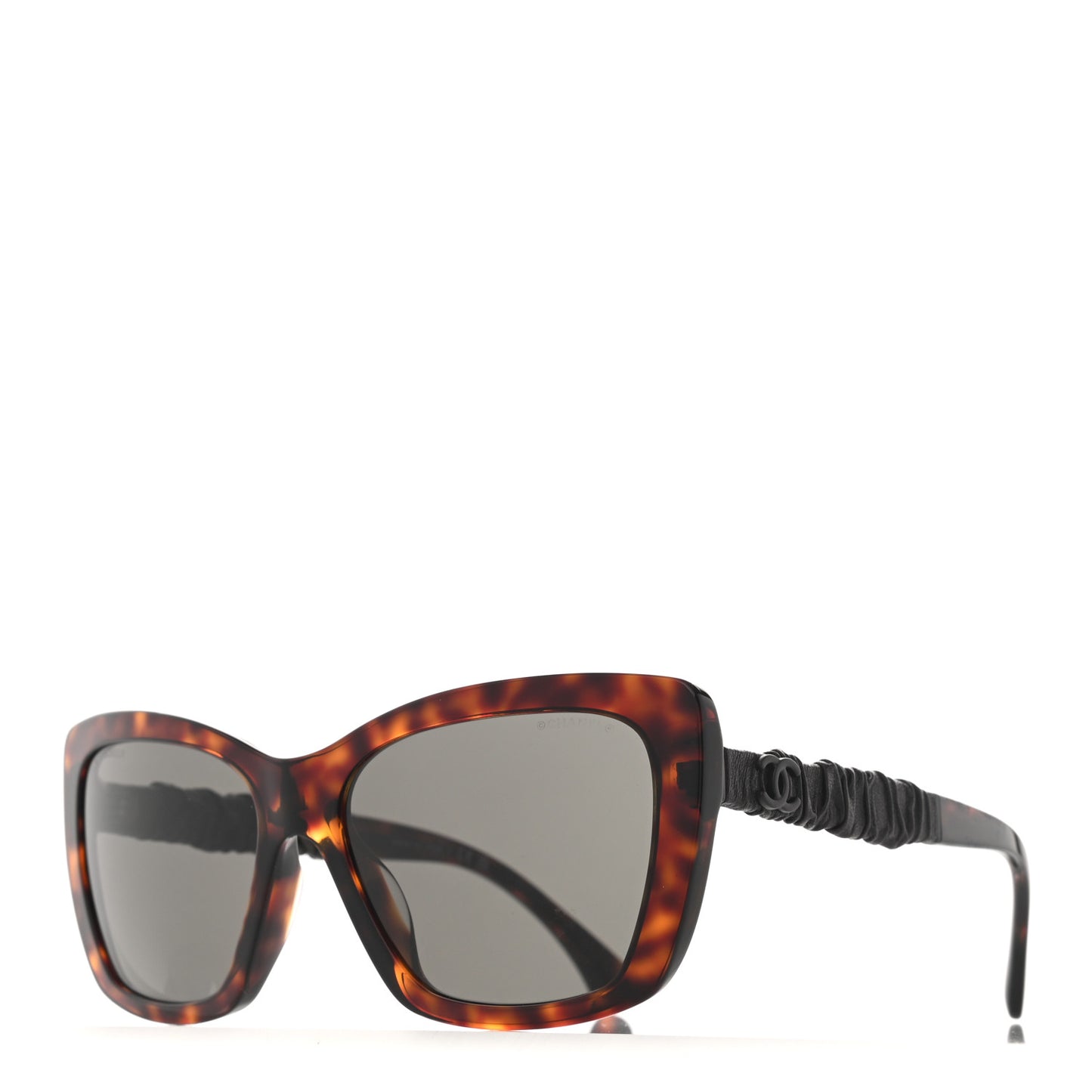 Acetate Calfskin Square Sunglasses 5476-Q Tortoise