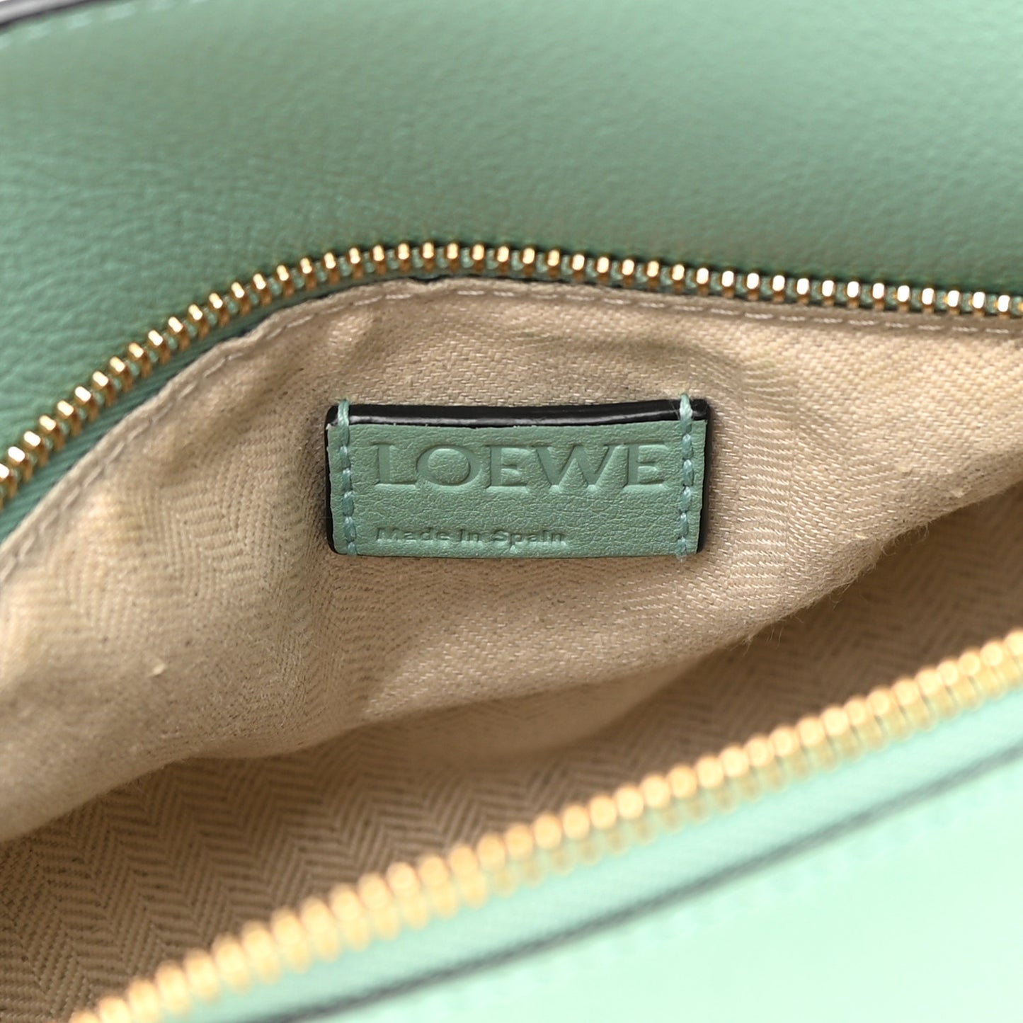 Calfskin Medium Puzzle Bag Sea Water Green