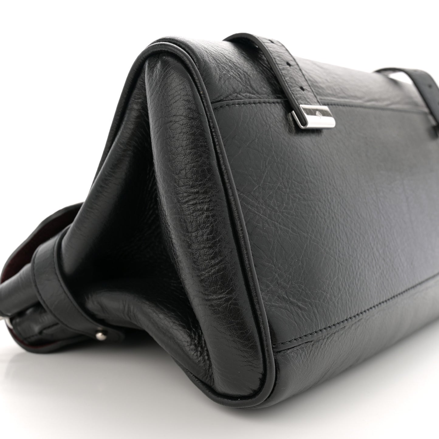 Shiny Calfskin Medium Alexa Black
