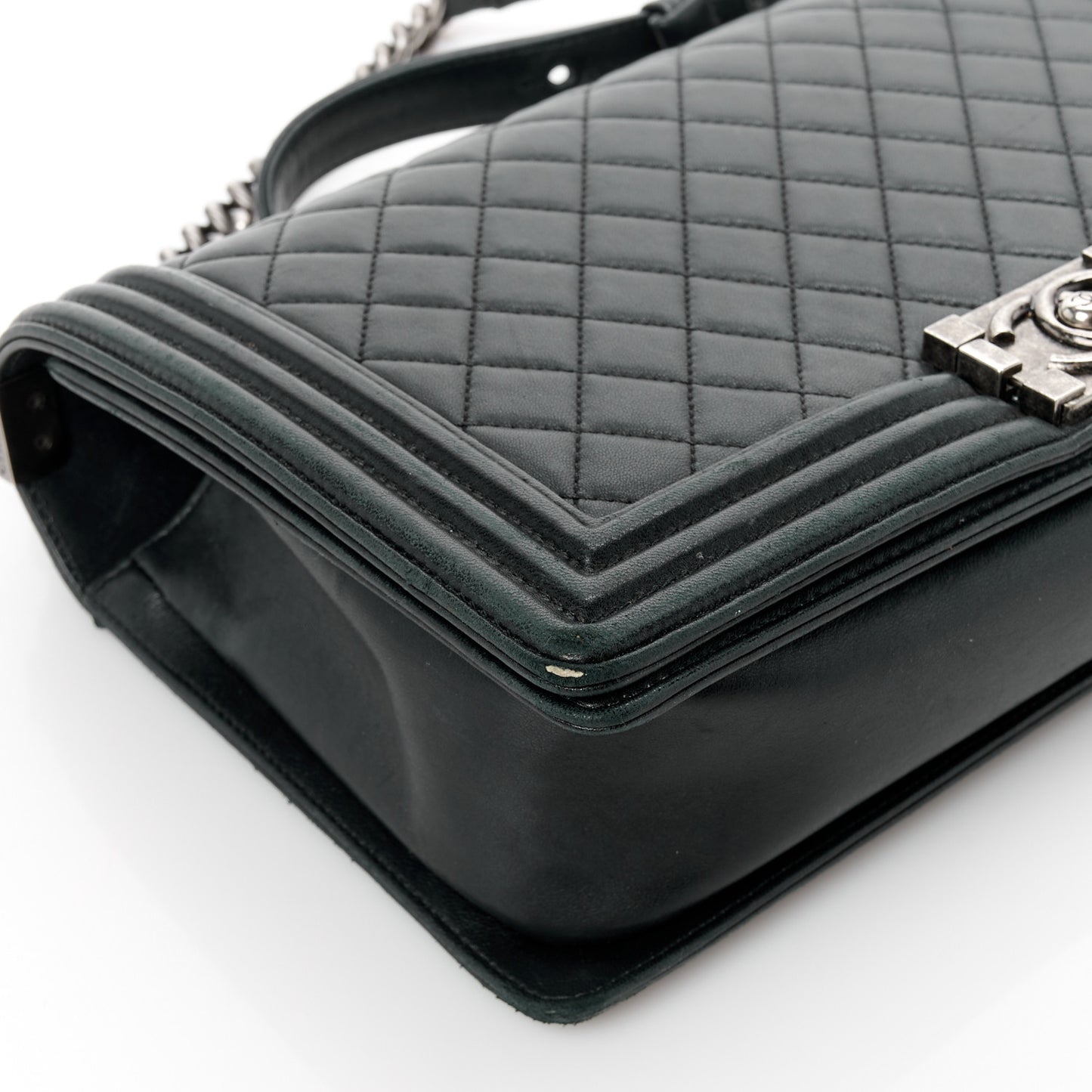Calfskin Quilted New Medium Boy Flap Black