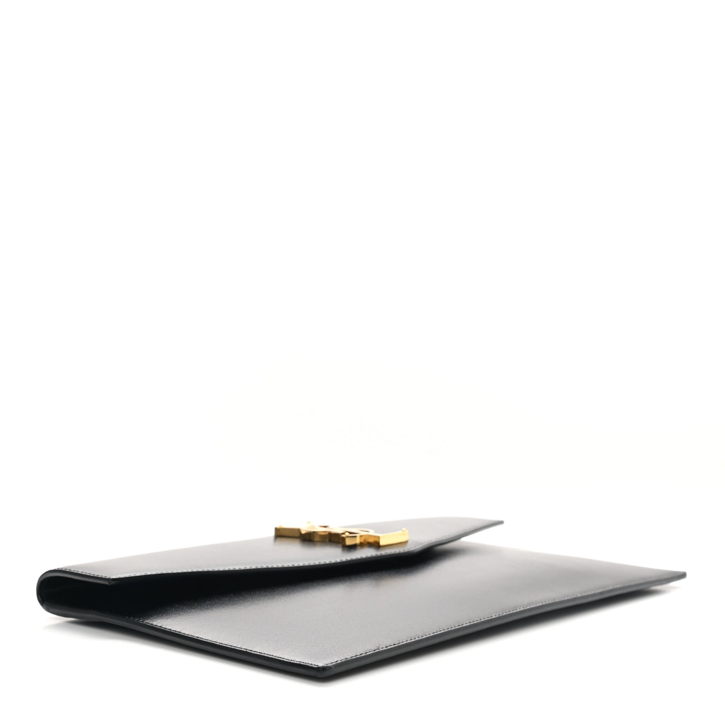Smooth Shiny Calfskin Monogram Uptown Pouch Black