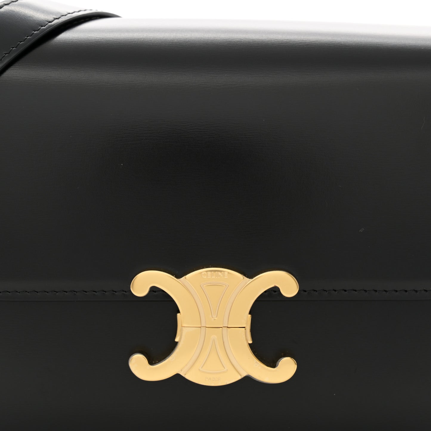 Shiny Calfskin Medium Triomphe Black