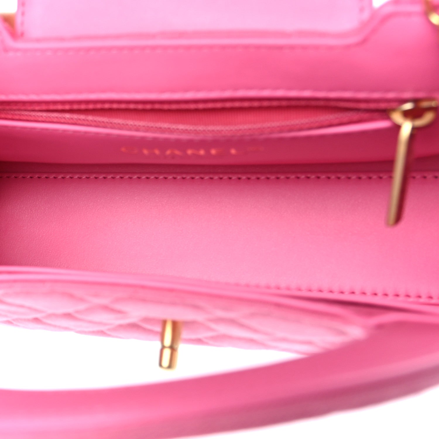 Chanel Jersey Quilted Nano Kelly Shopper Pink 5 of 9