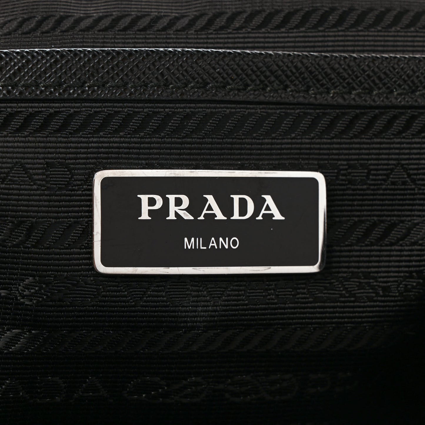 Tessuto Nylon Saffiano Small Backpack Black