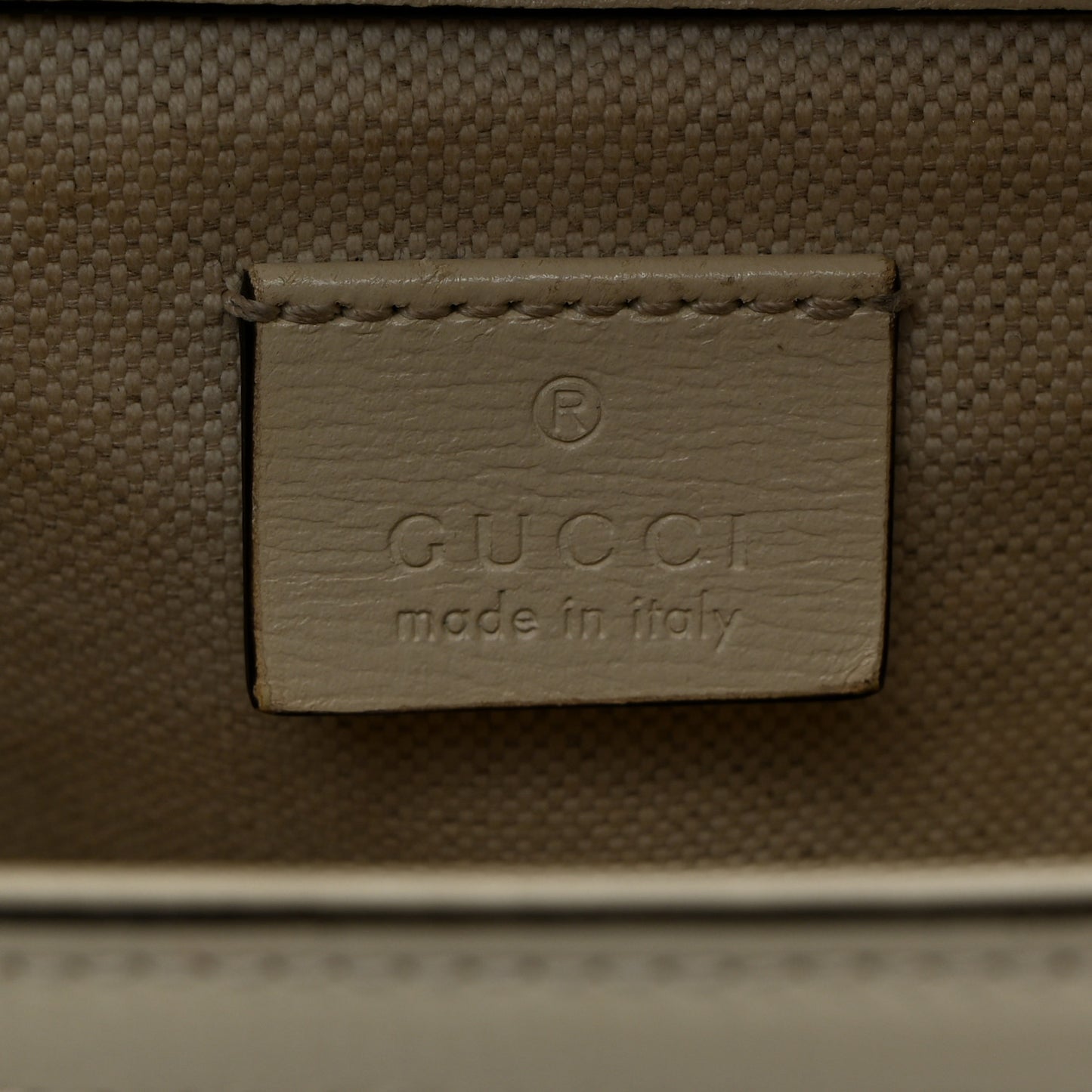 GG Supreme Monogram Web Mini Horsebit 1955 Shoulder Bag Beige Mystic White