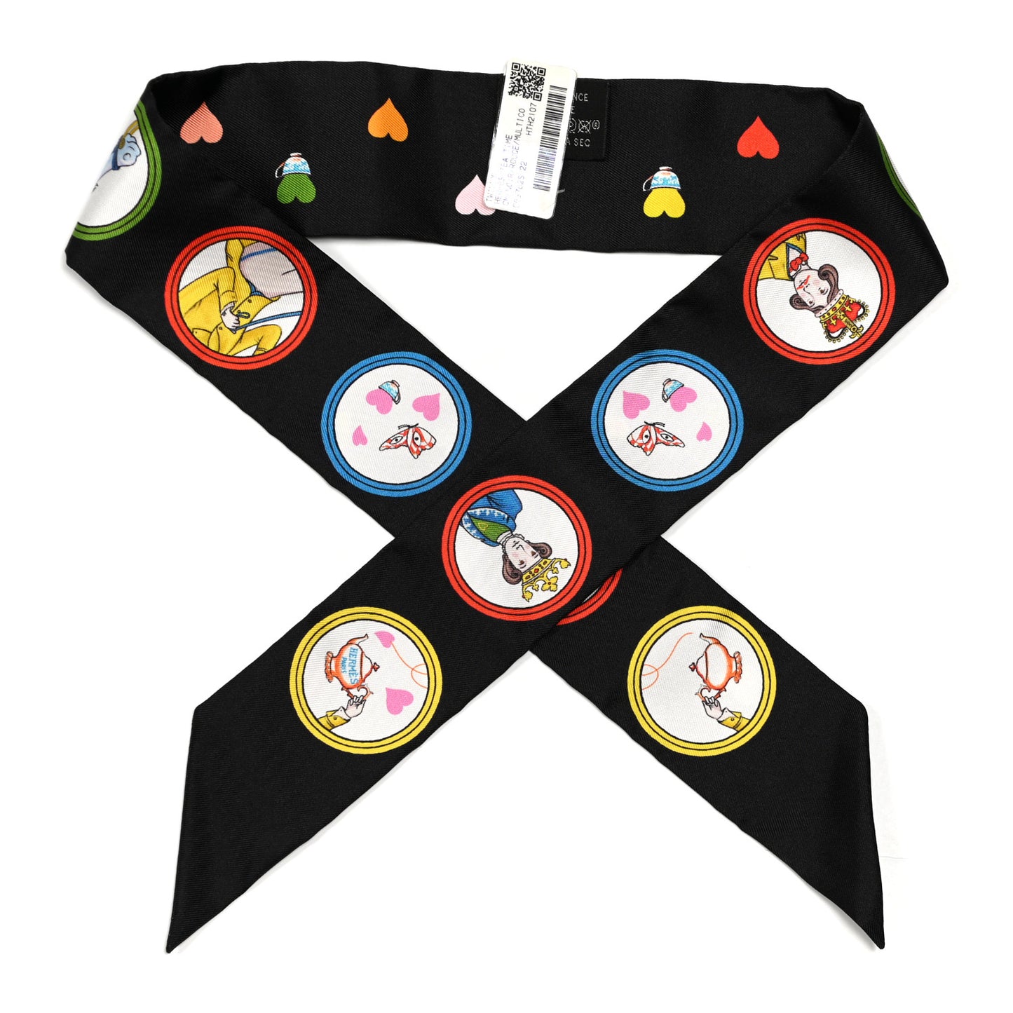 Silk Tea Time Twilly Black Rouge Multicolor