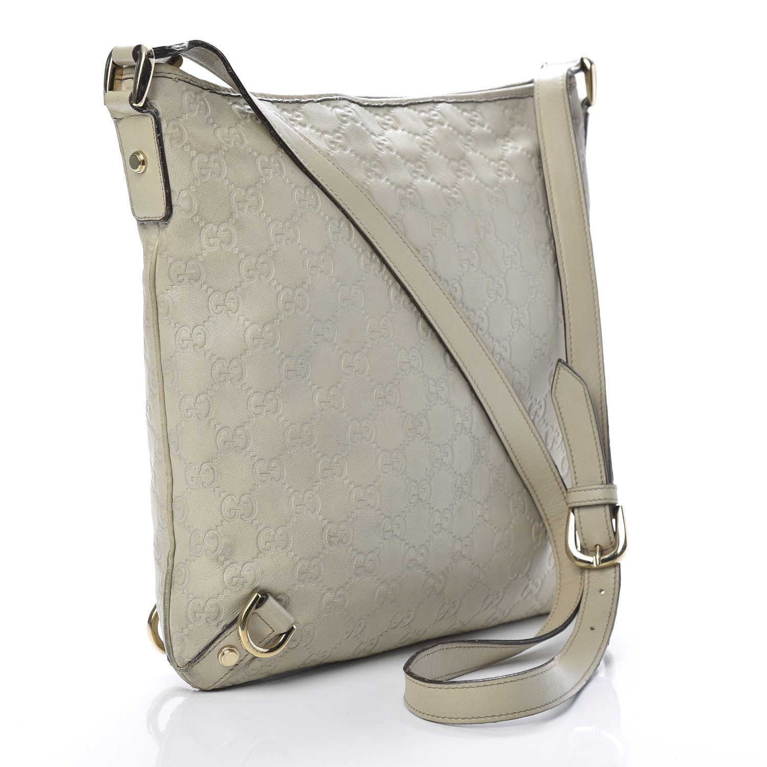 Gucci Guccissima Abbey Messenger Bag Off White 2 of 14