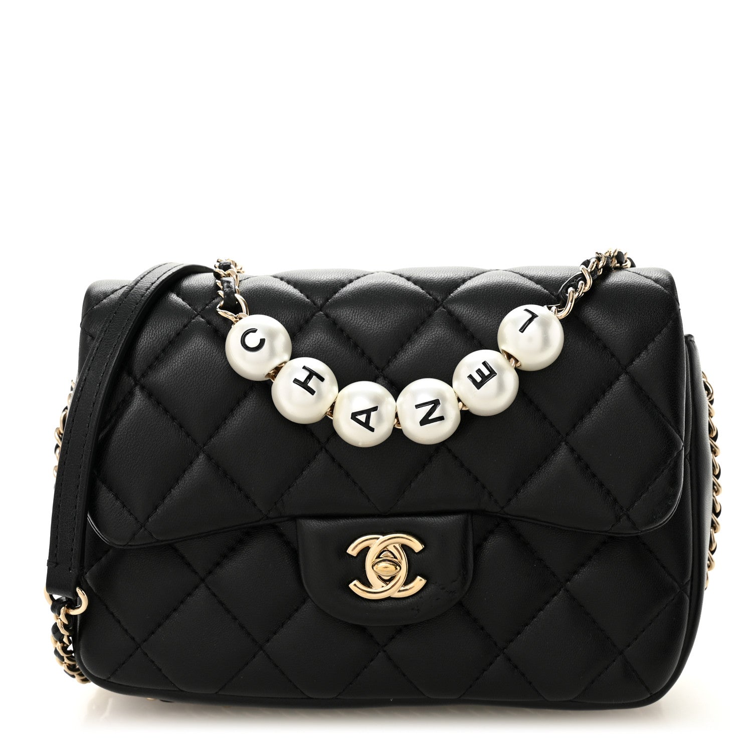 Chanel Lambskin Quilted Small My Precious Flap Black 1792556 Chanel Lambskin Quilted Small My Precious Flap Black 1792556