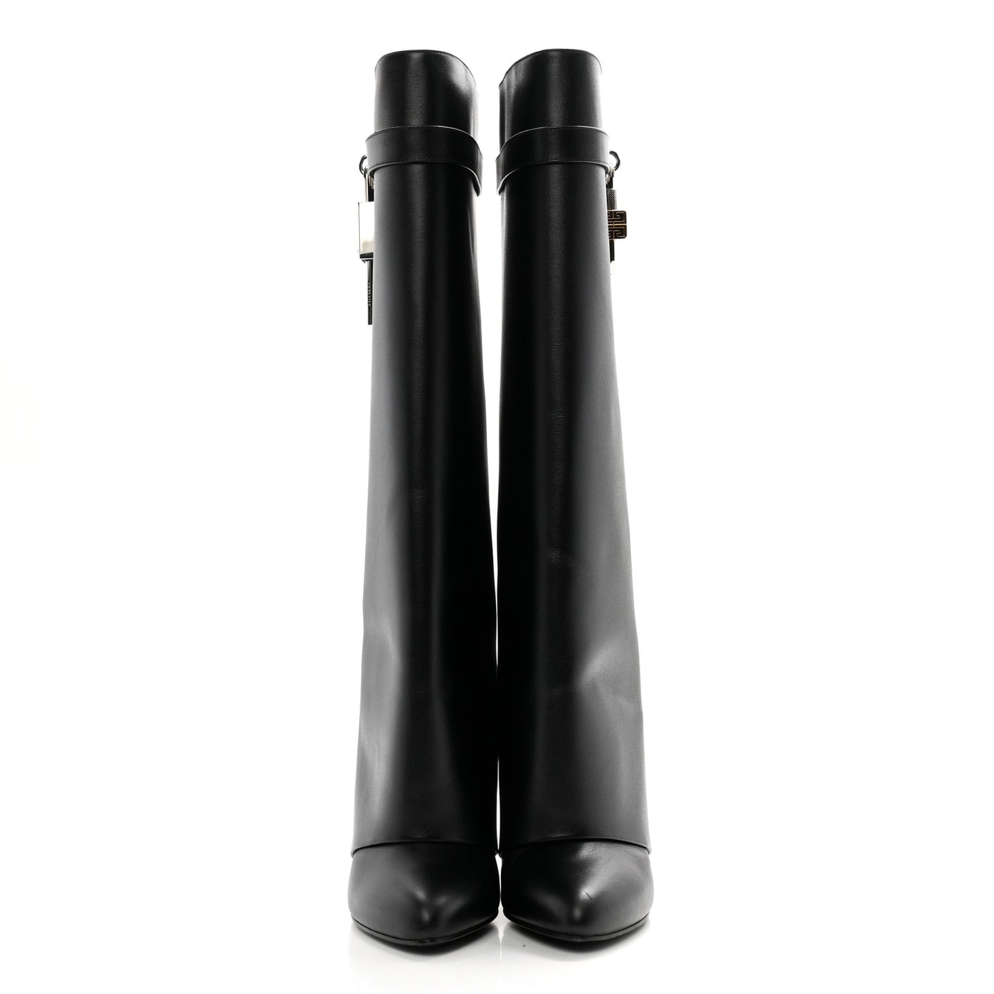 Calfskin Shark Lock Pant Boots 39 Black