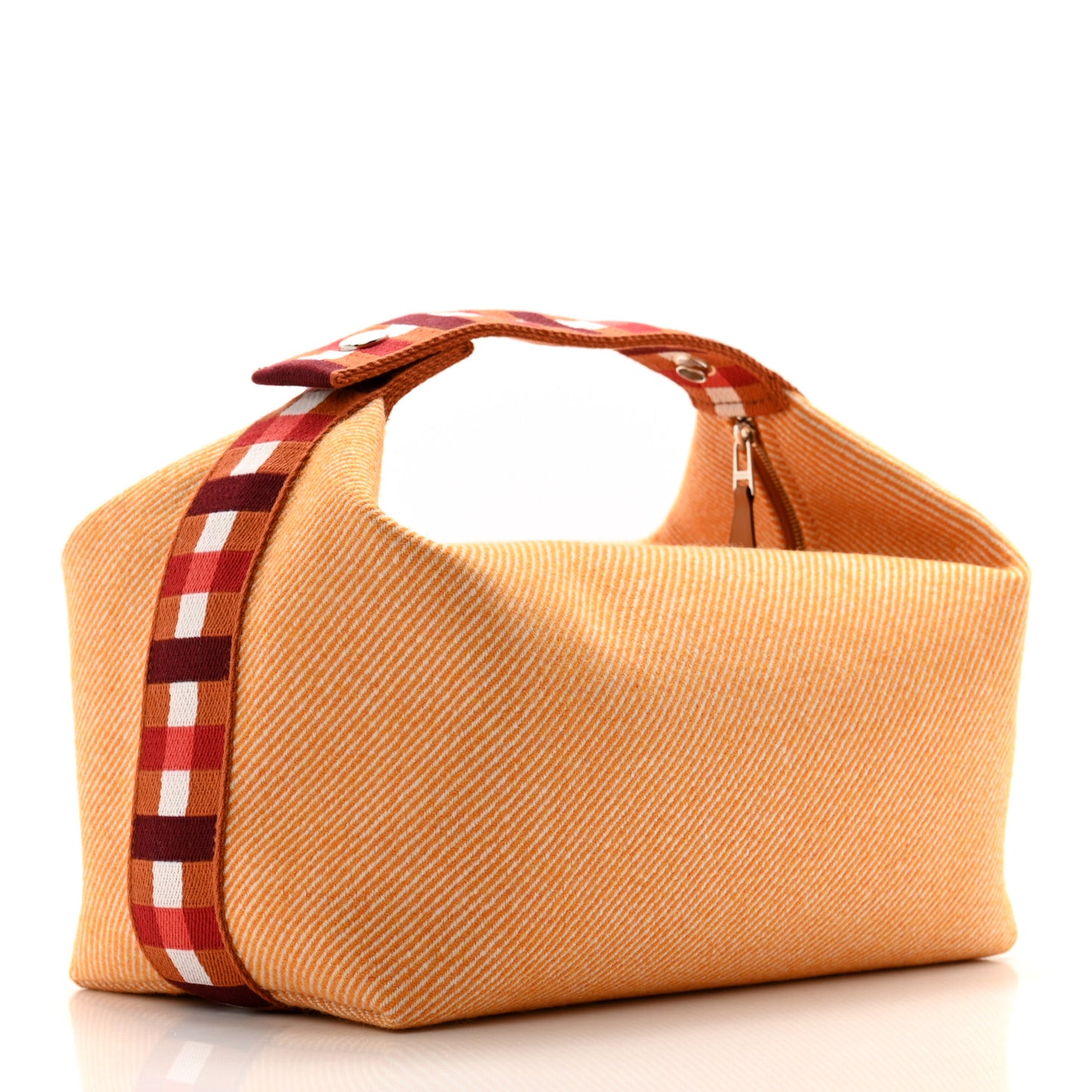 Merino Wool Large Au Carre Bride-A-Brac Pouch Fauve