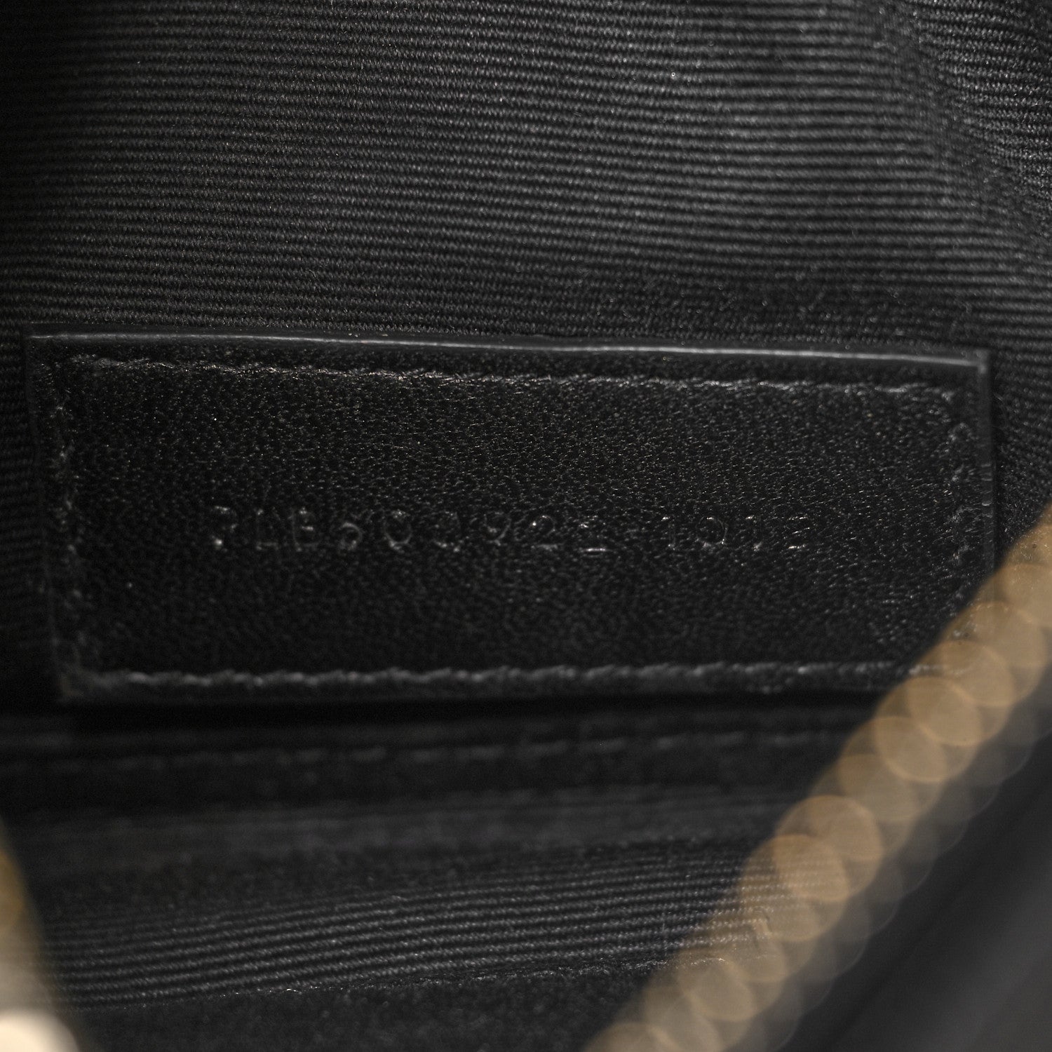 Saint Laurent Grain De Poudre Chevron Monogram Bill Pouch Black 7 of 11