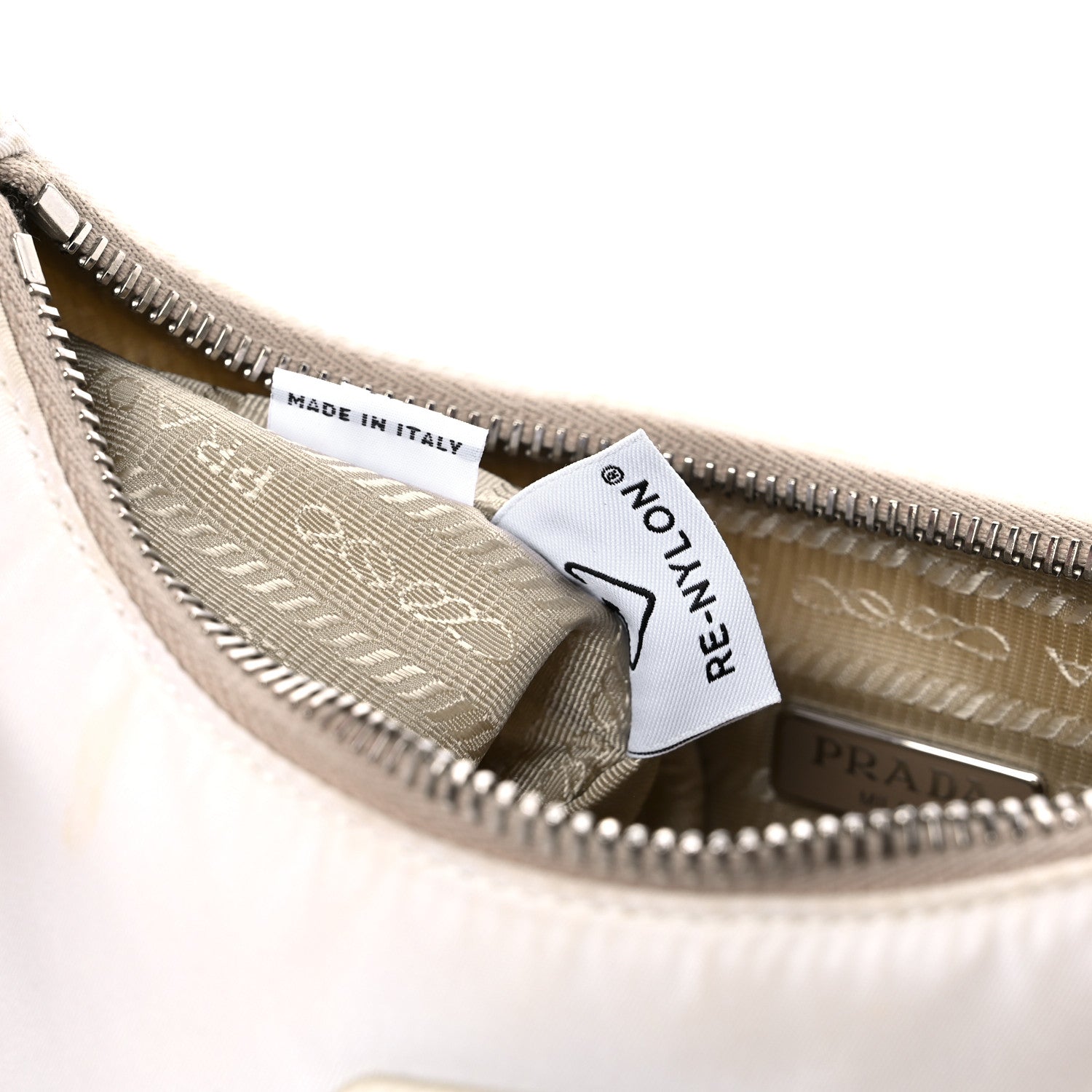Prada Nylon Re-Edition 2005 Shoulder Bag White 7 of 16