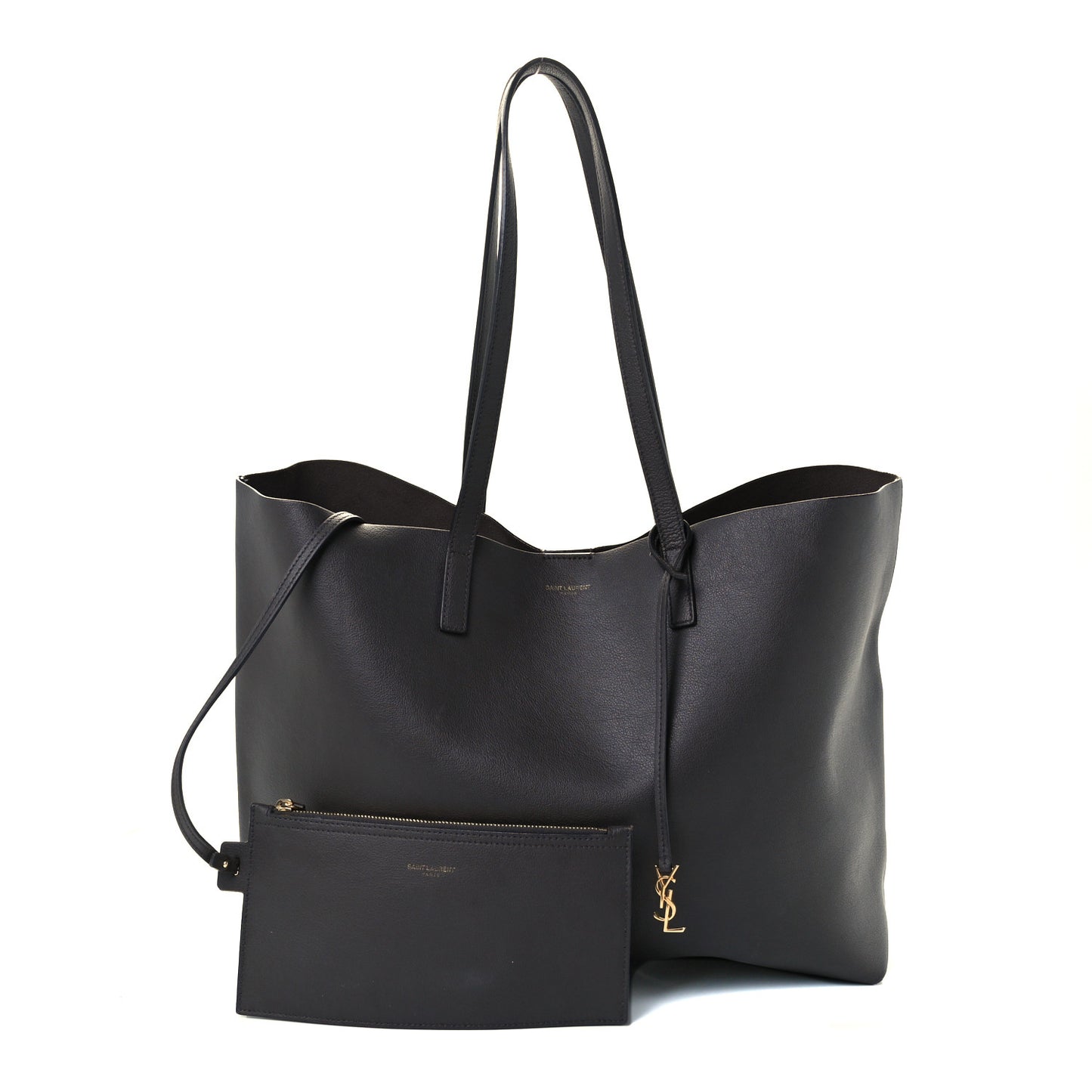 Calfskin Large Shopping Tote Coal