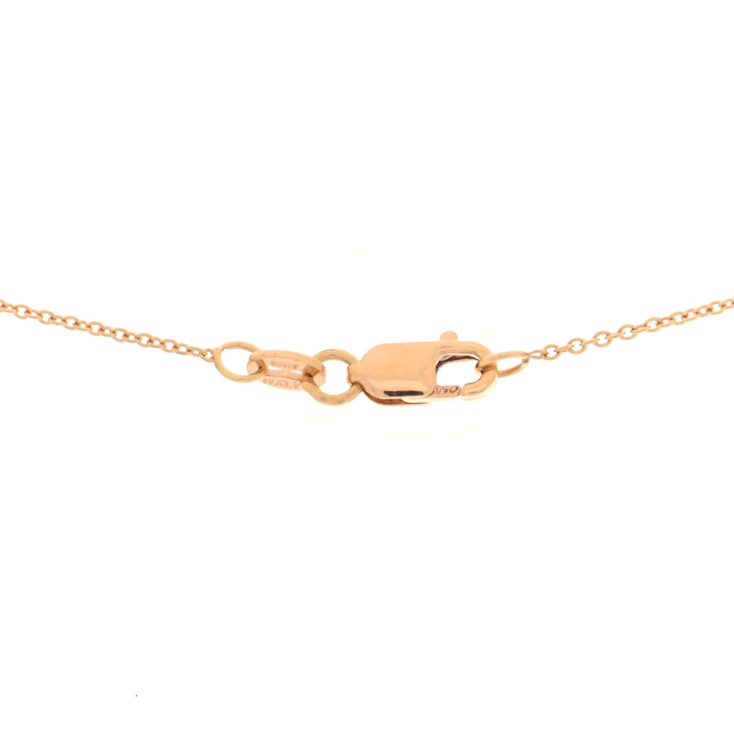 18K Rose Gold Diamond Circle Pendant Necklace