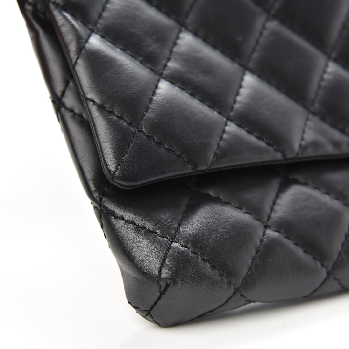 Aged Calfskin Quilted Reissue 2.55 Clutch Black