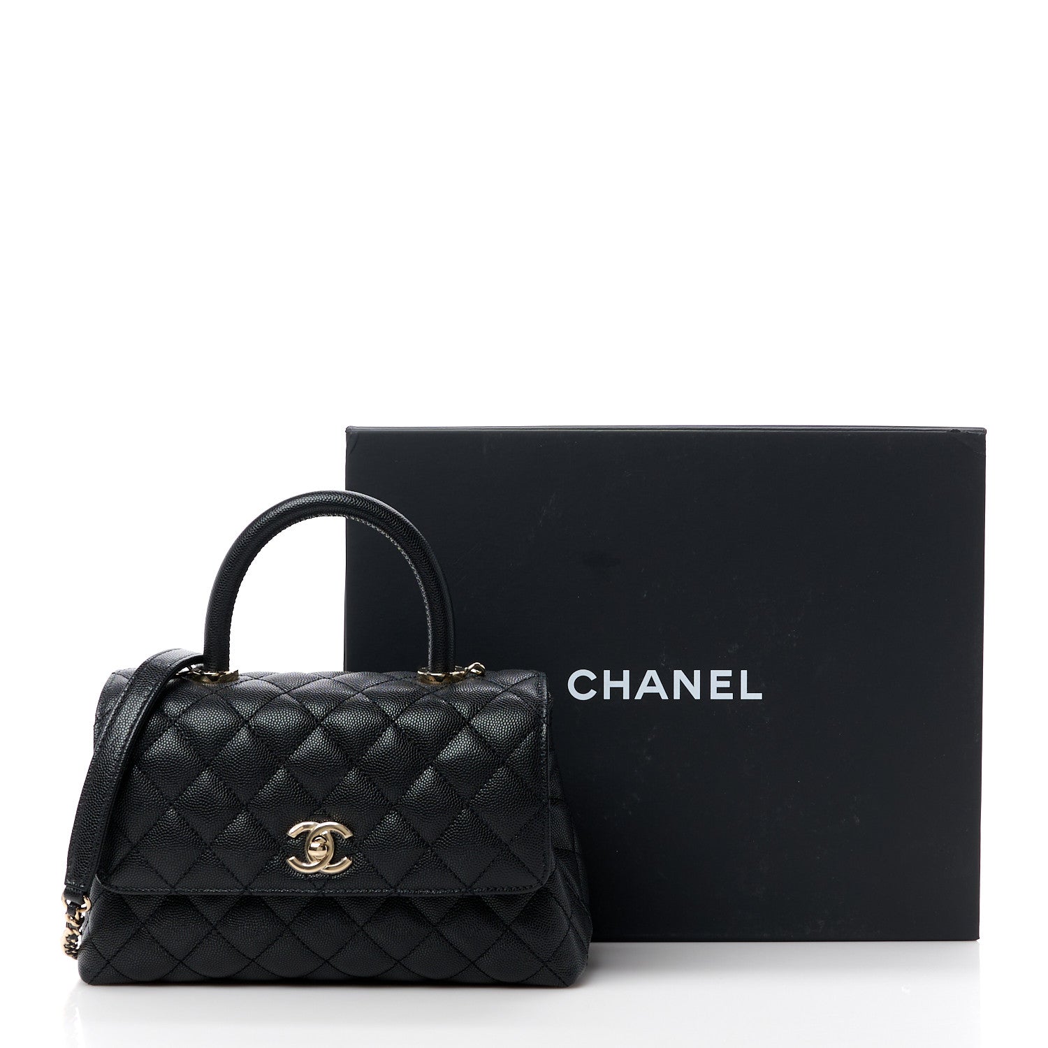 Chanel Caviar Quilted Mini Coco Handle Flap Black 12 of 12