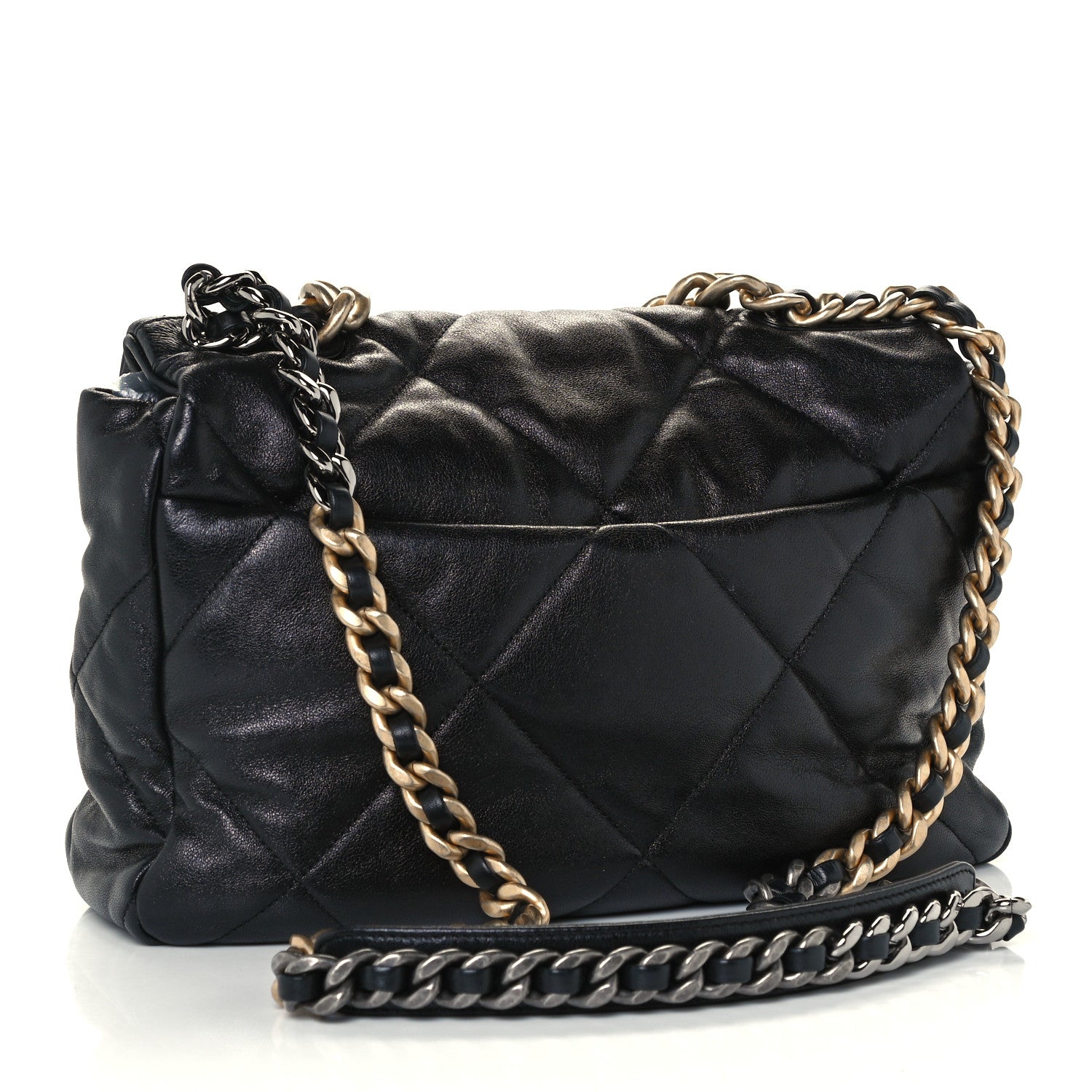 Chanel Lambskin Quilted Large Chanel 19 Flap Black 3 of 10