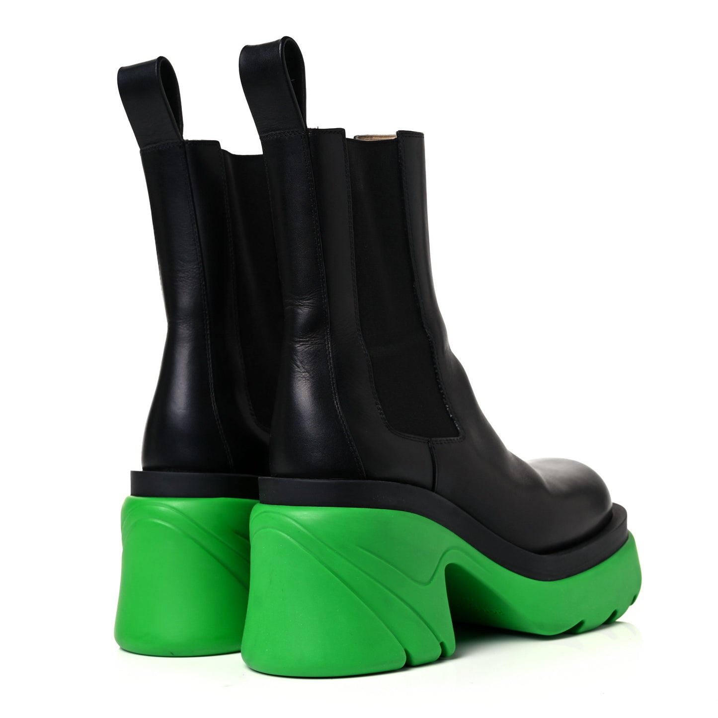 Calfskin The Flash Chelsea Boots 37 Black Grass