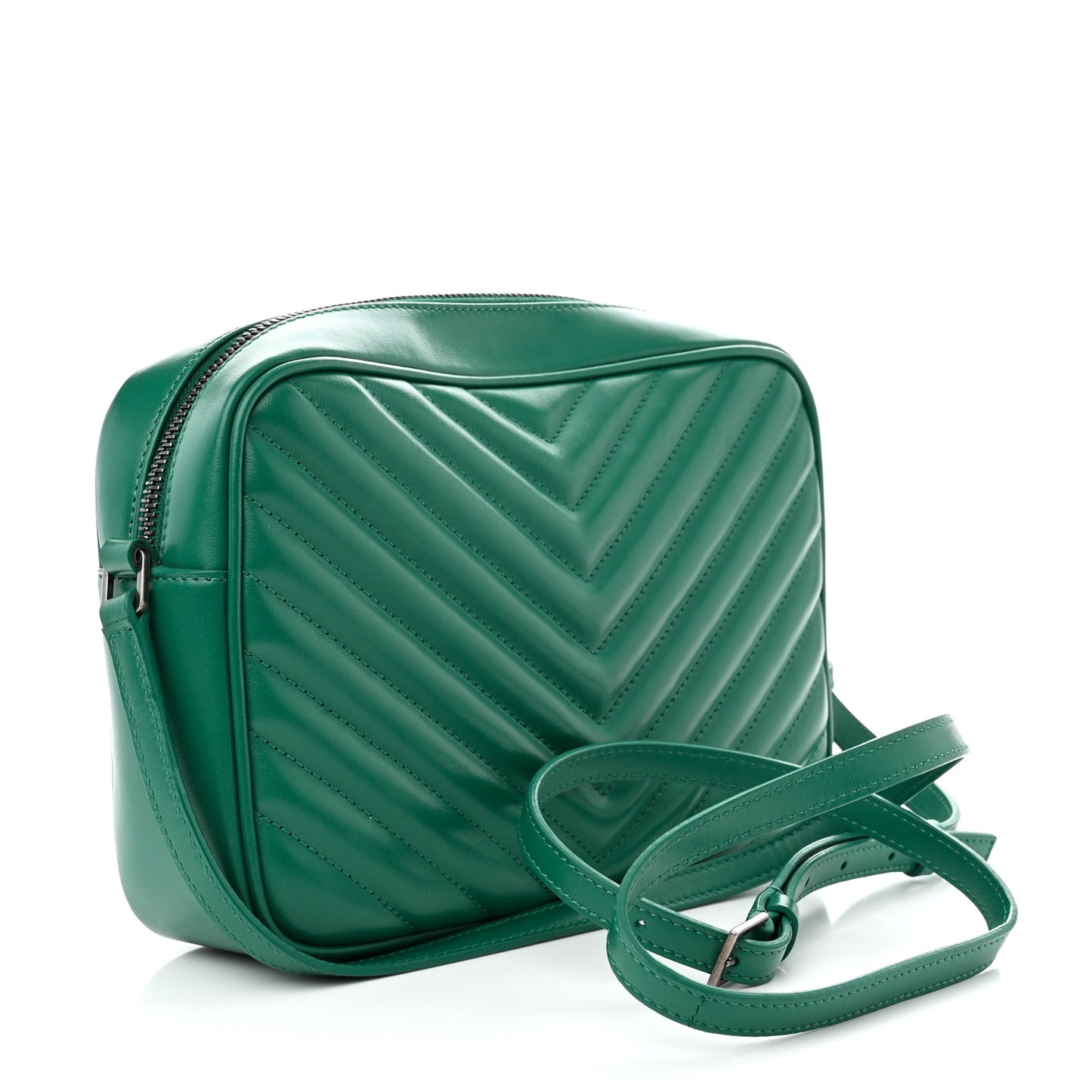 Calfskin Matelasse Monogram Lou Camera Bag Malachite