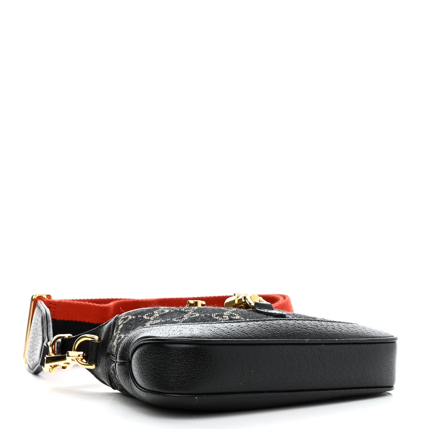 Jacquard Black Denim GG Monogram Textured Dollar Calfskin Mini Jackie 1961 Hobo Black Ivory