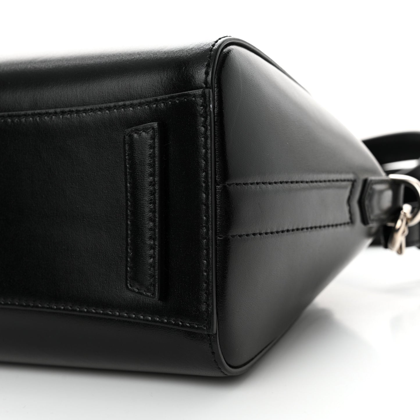Shiny Lord Calfskin Mini Antigona Black