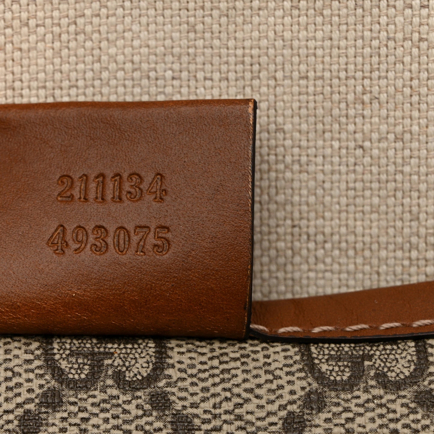 GG Plus Monogram Medium Signature Web Loop Tote Brown