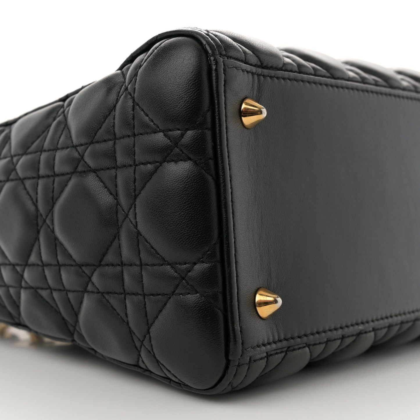 Lambskin Cannage Medium Lady Dior Black