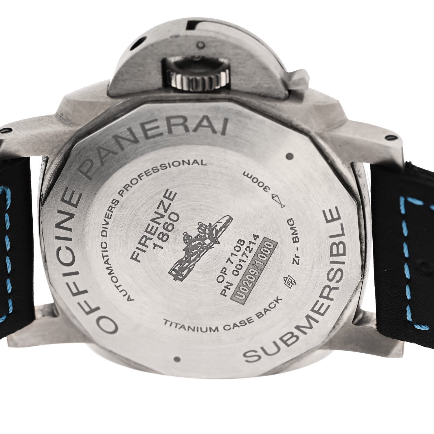 Panerai Titanium Calfskin 47mm Luminor Submersible BMG-TECH Automatic Watch Blue PAM00692 4 of 5