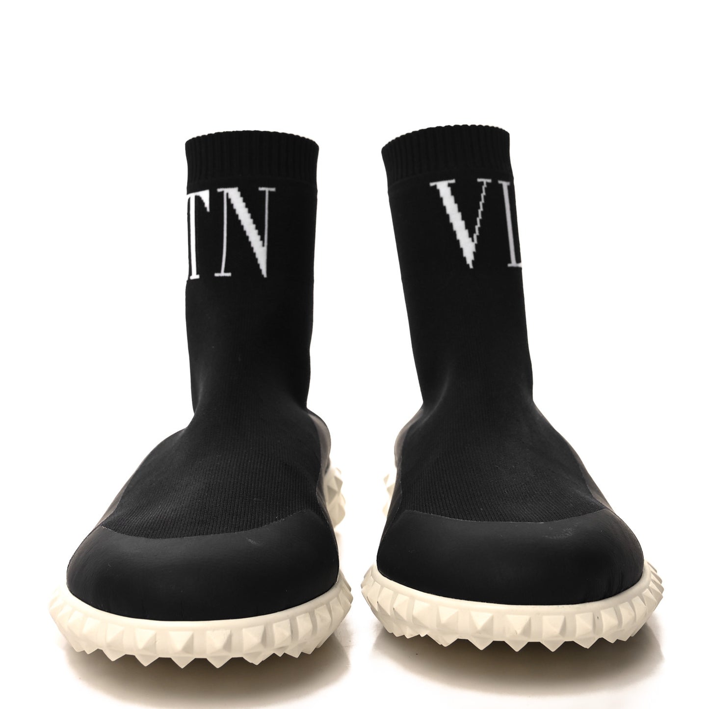 Stretch Knit VLTN Sock Sneakers 39.5 Black
