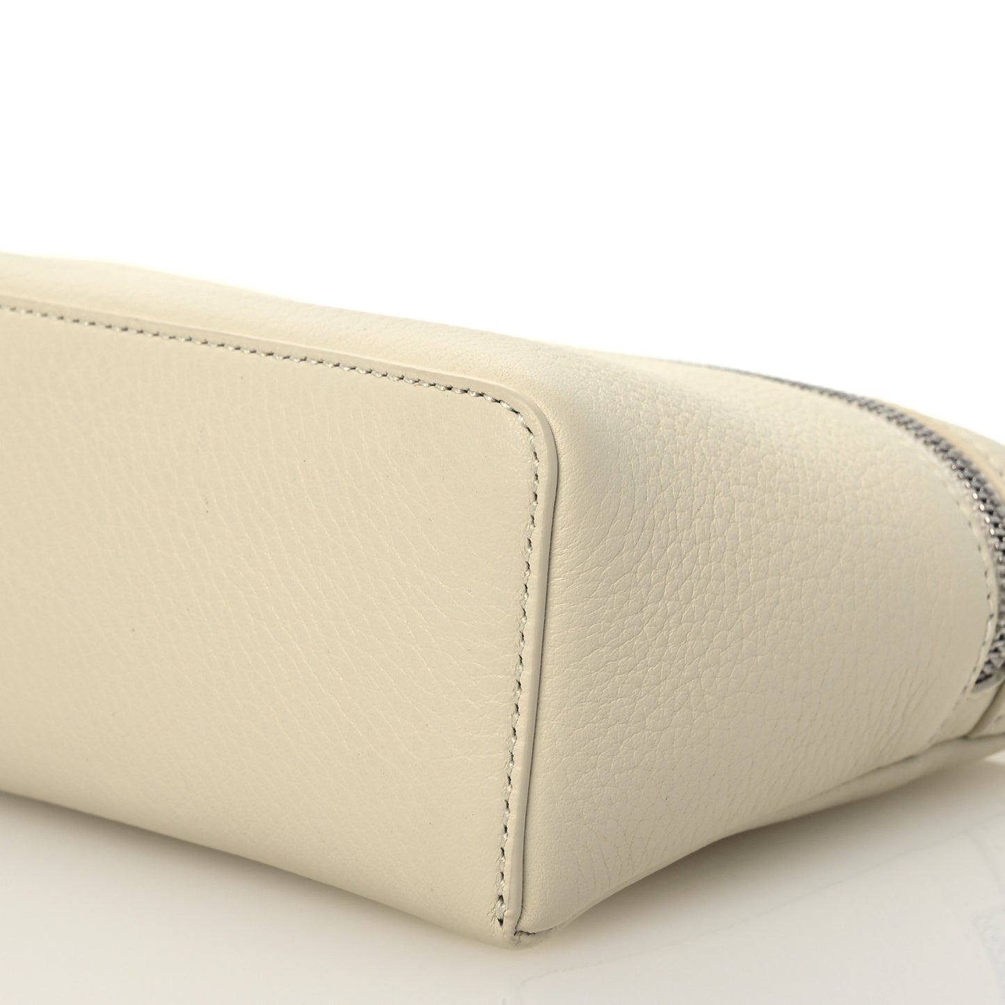 Grained Calfskin L19 Extra Pocket Pouch Whisper White