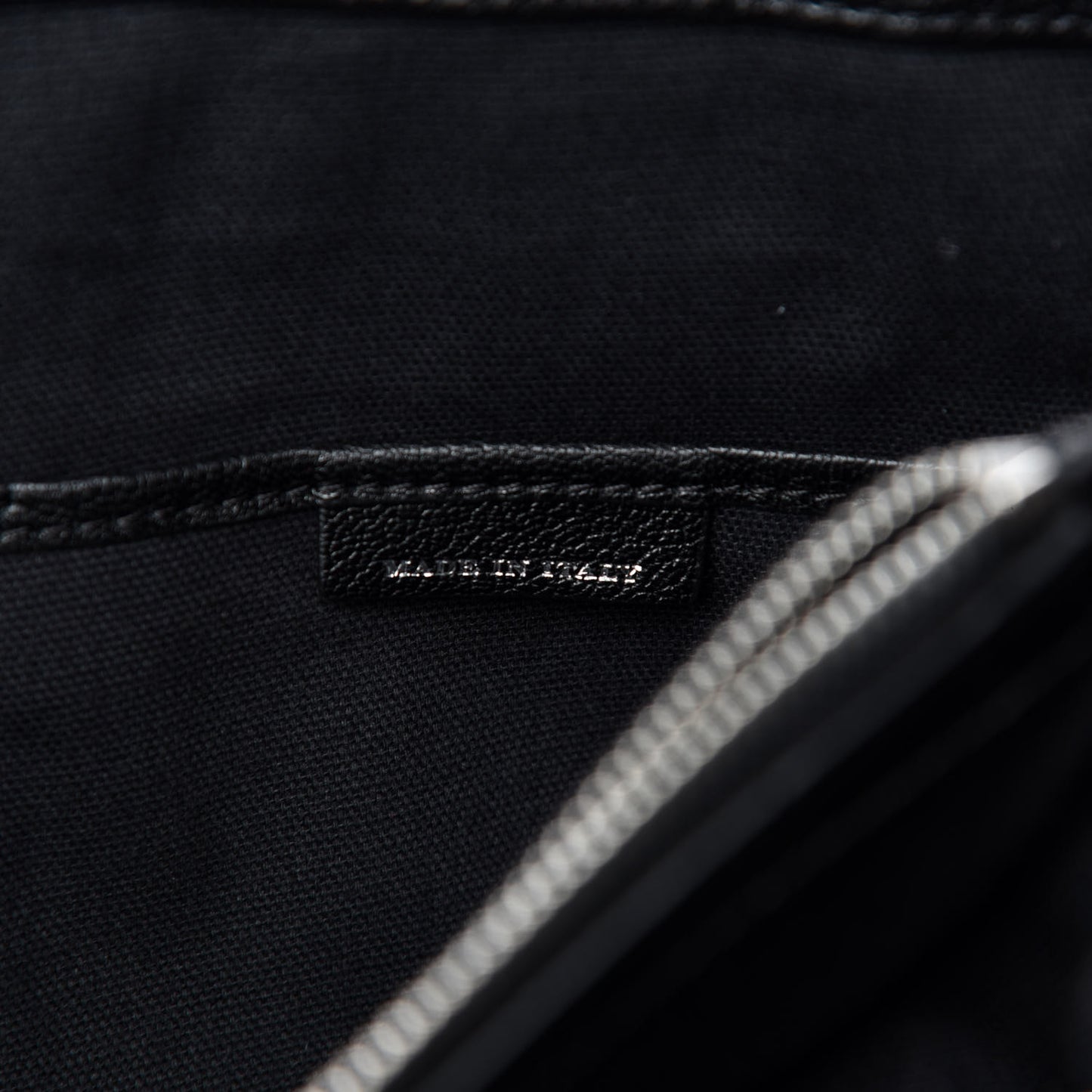 Goatskin Vintage Check Medium Banner Tote Black