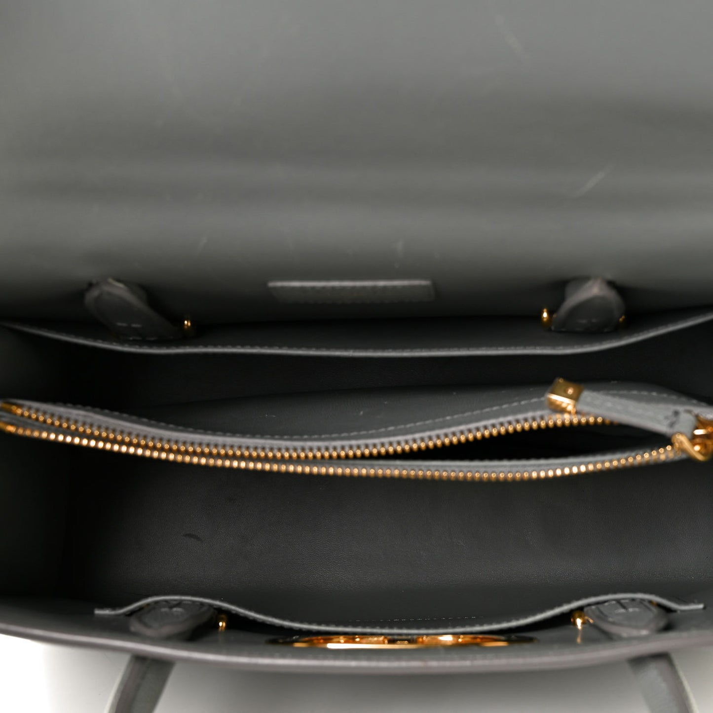Grained Calfskin Large St. Honore Tote Grey