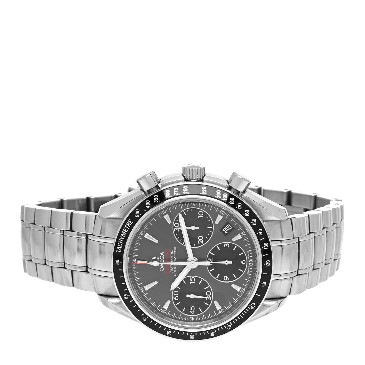 Stainless Steel 40mm Speedmaster Date Chronograph Automatic Watch Grey 323.30.40.40.06.001