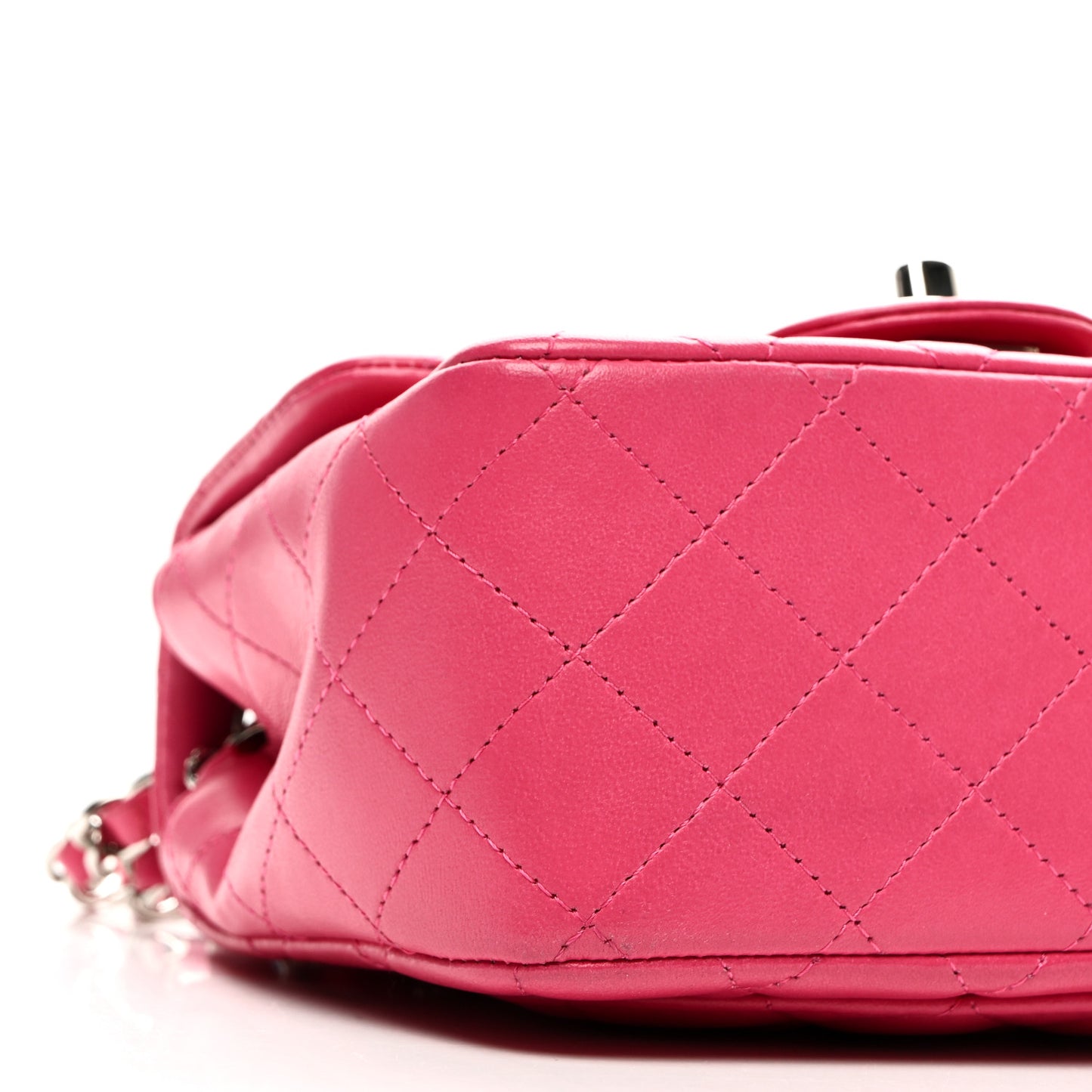 Lambskin Quilted Mini Square Flap Pink