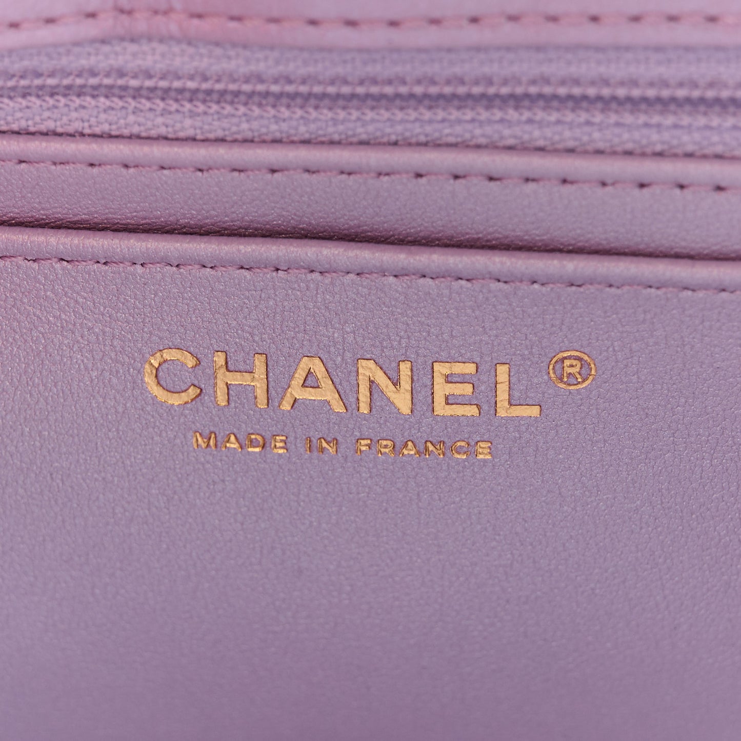 Glittered Aged Calfskin Quilted Mini 2.55 Reissue Flap Lilac