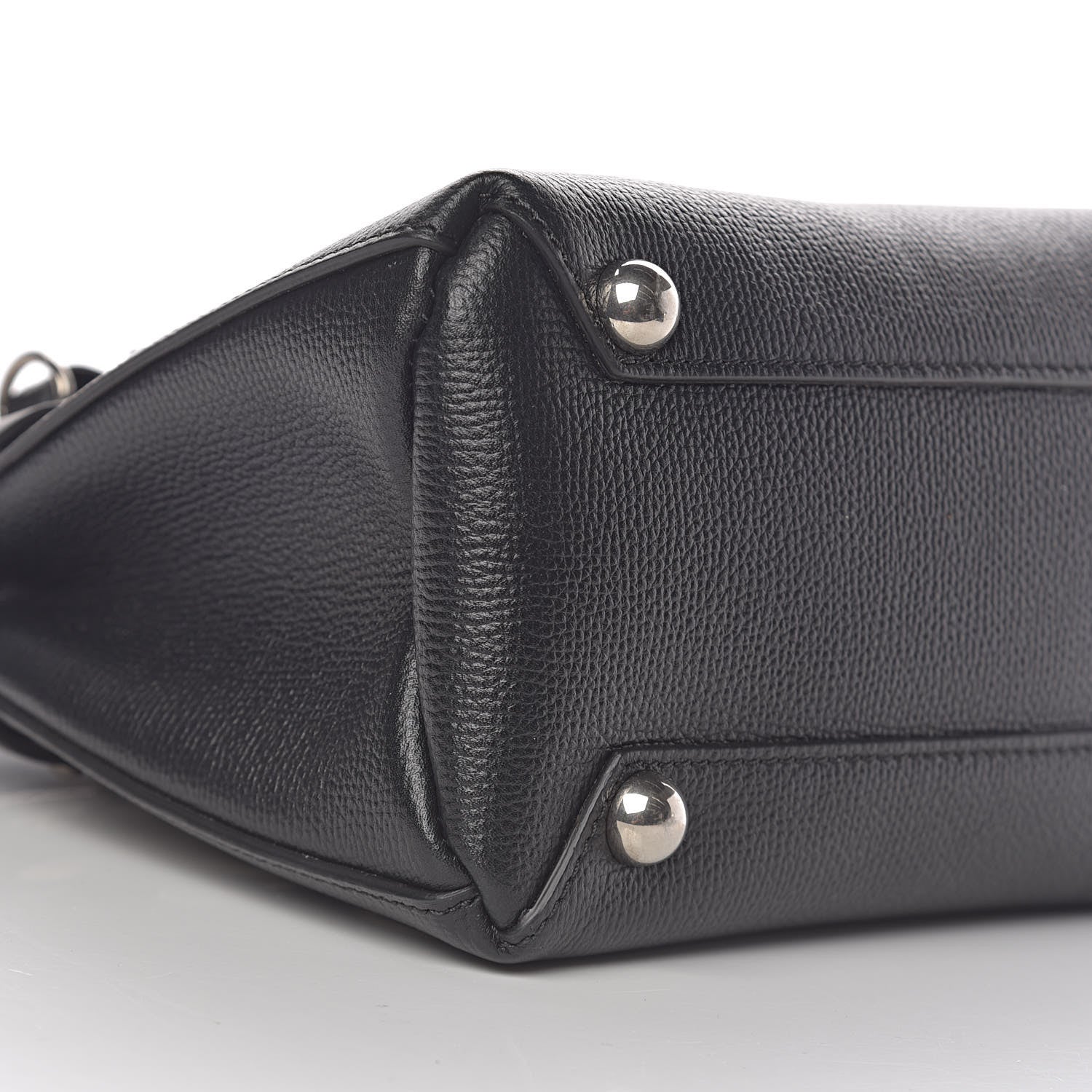 Burberry Grainy Calfskin House Check Grommet Baby Banner Tote Black 10 of 11