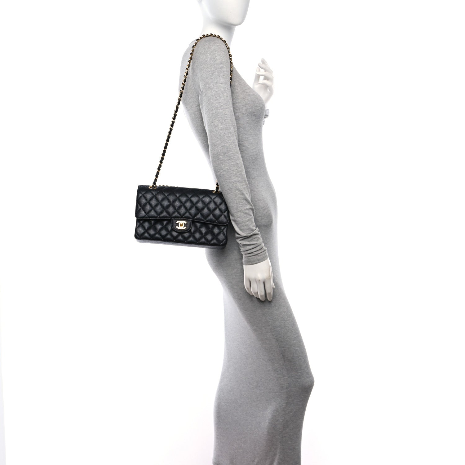 Chanel Caviar Quilted Medium Double Flap Black 2 of 11
