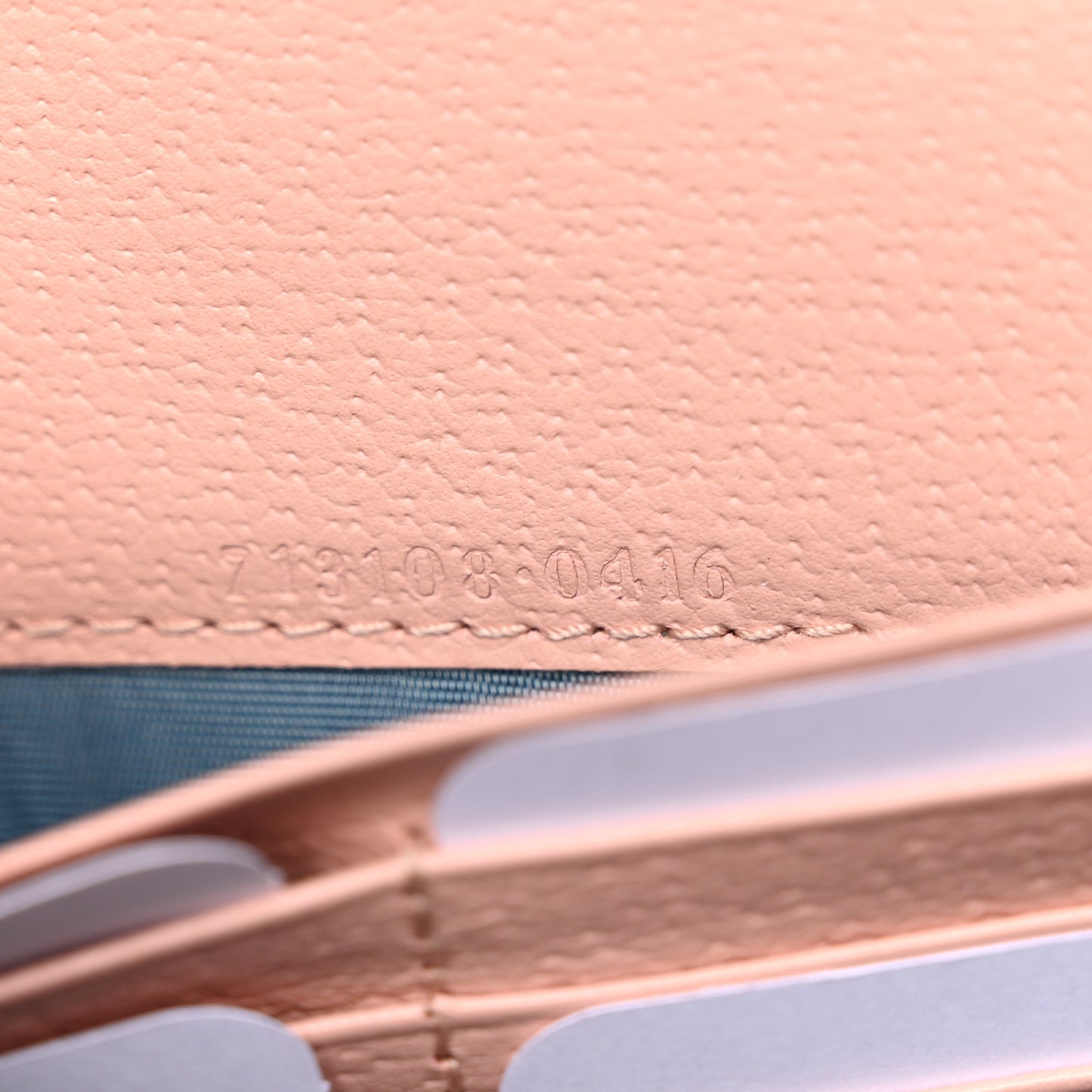 Dollar Calfskin Crystal Garden Dionysus Chain Wallet Pink