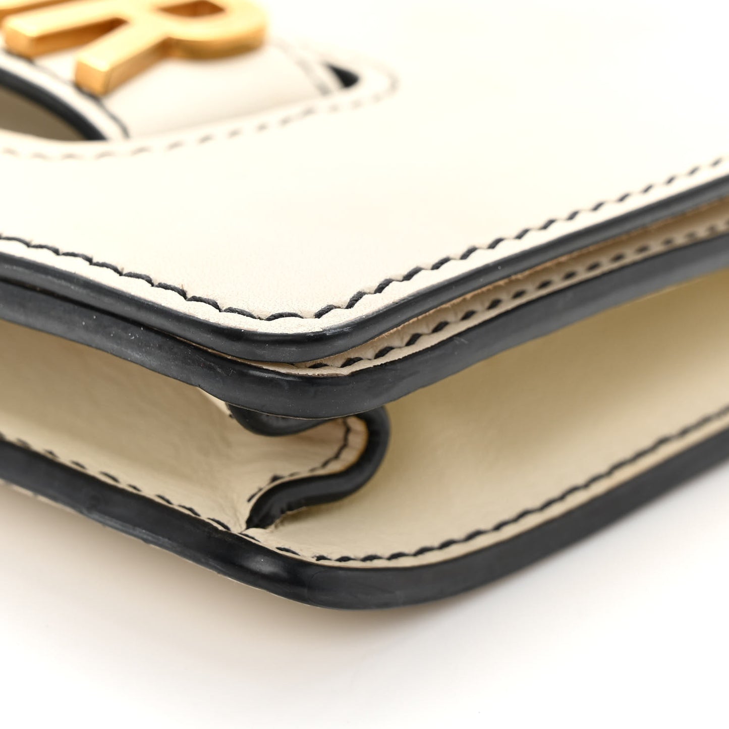 Calfskin J'Adior Chain Flap Bag Off White