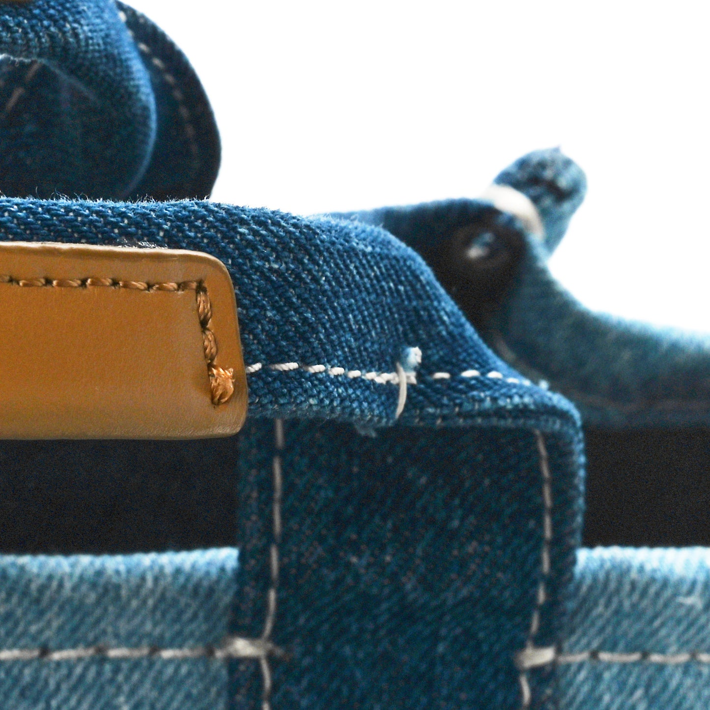 Denim Canvas Small Tote Bag Blue