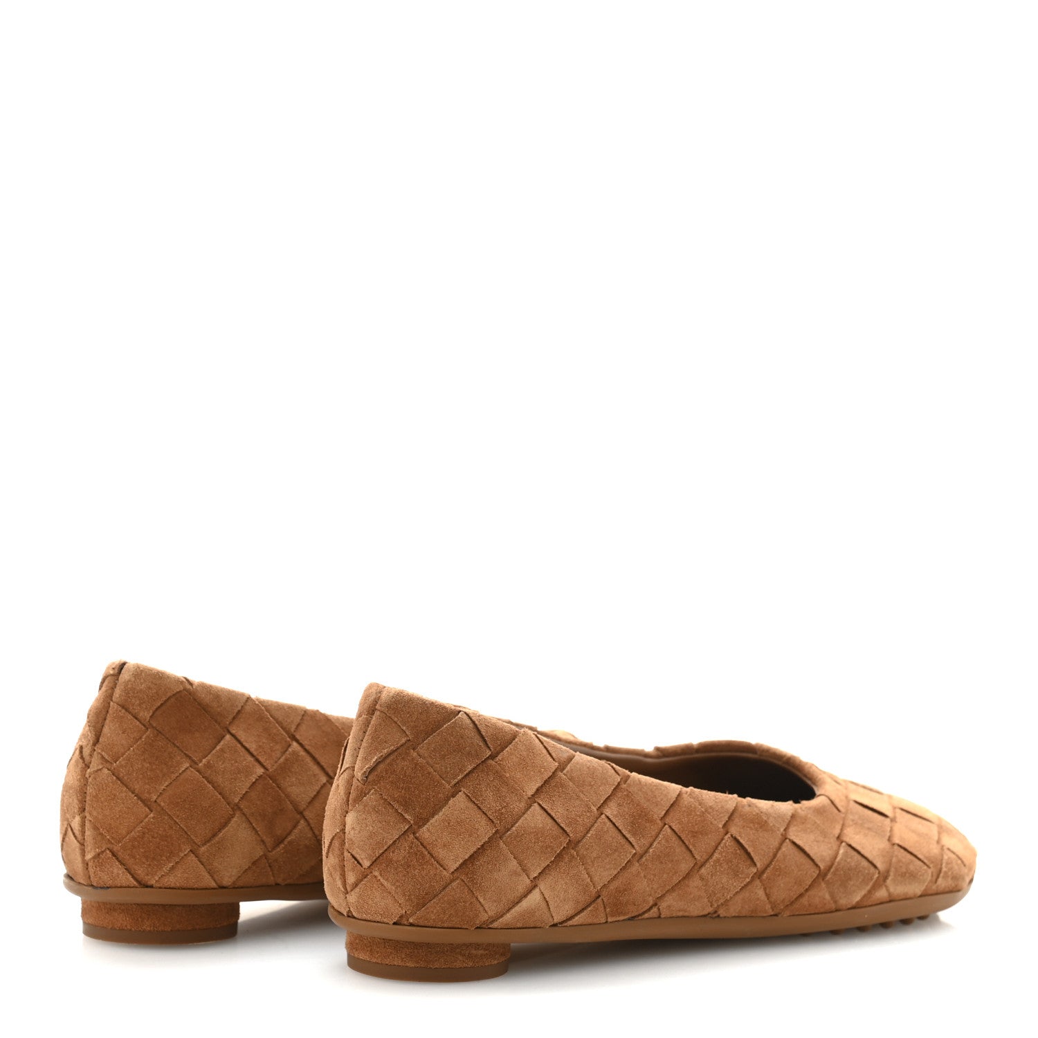 Bottega Veneta Suede Intrecciato Ballet Flats 36 Caramel 5 of 8