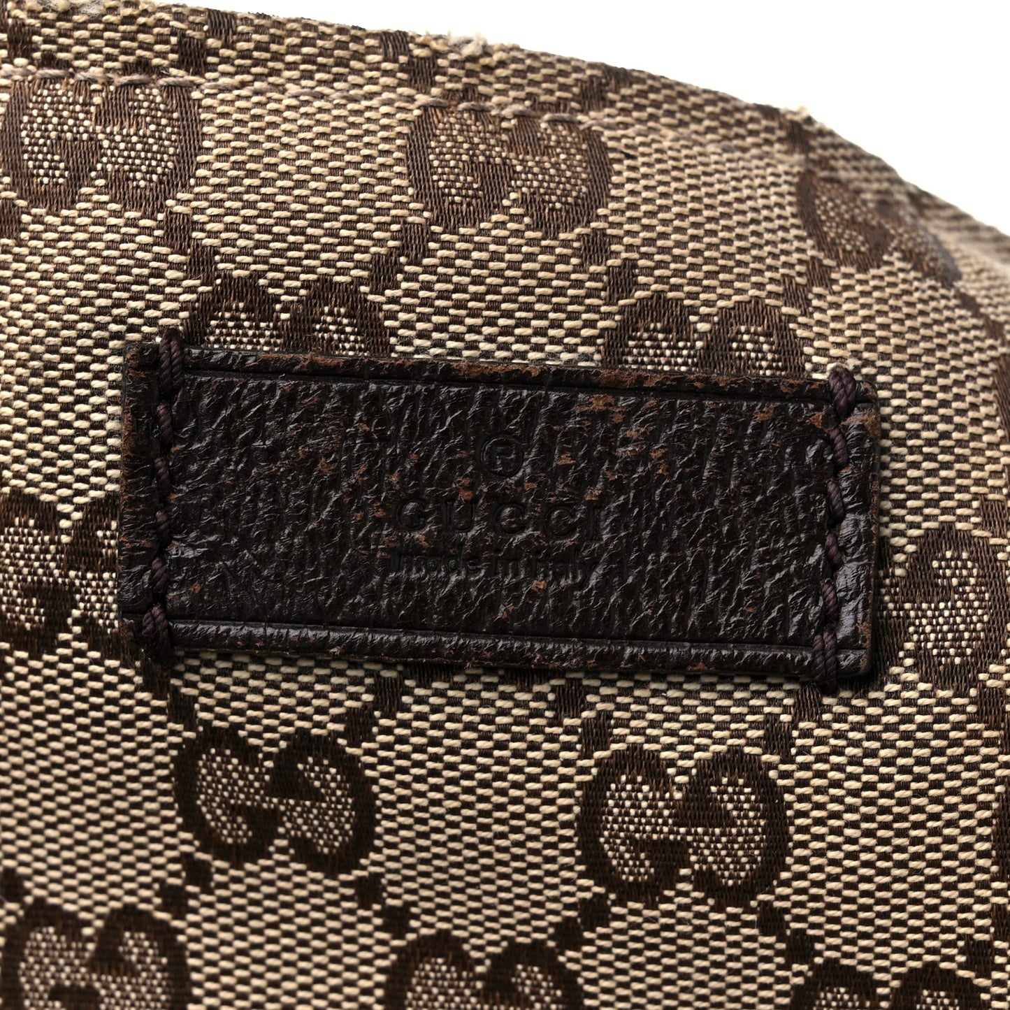 GG Monogram Large Web Handle Vertical Tote Dark Brown