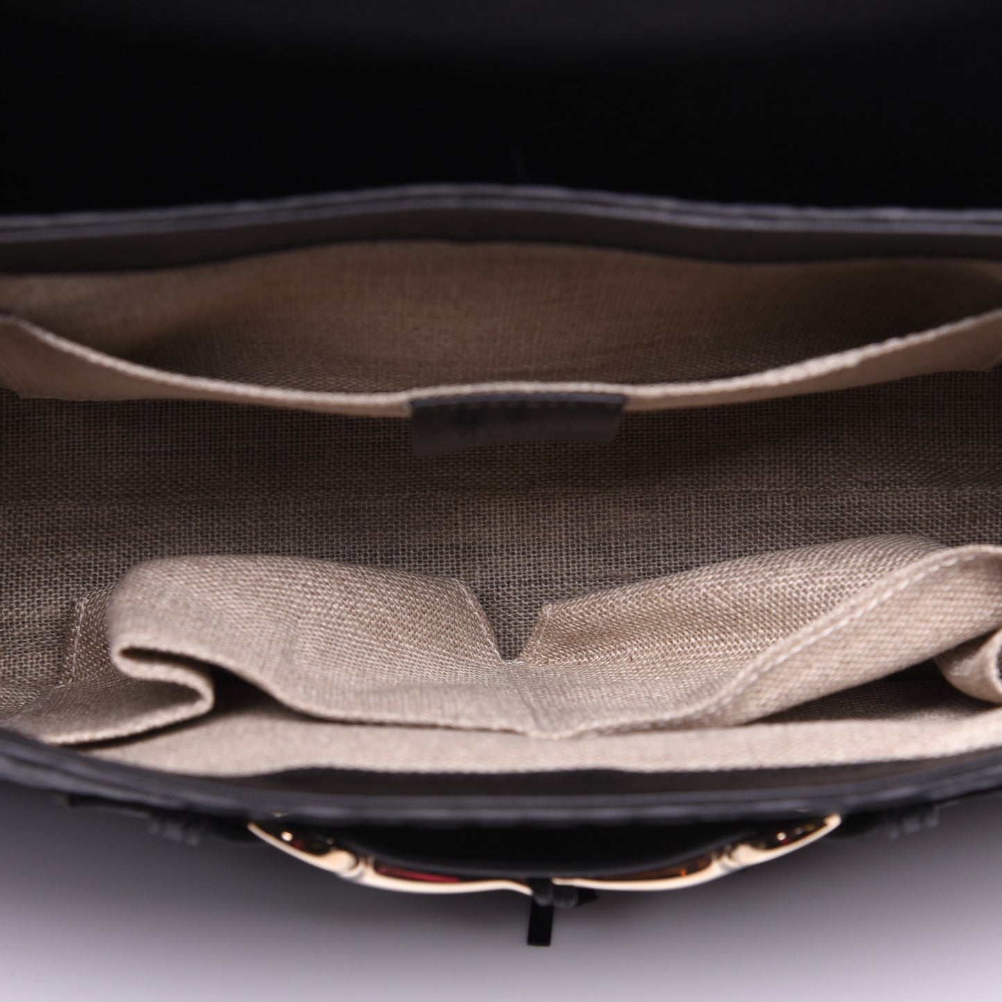 Microguccissima Medium Emily Chain Shoulder Bag Black