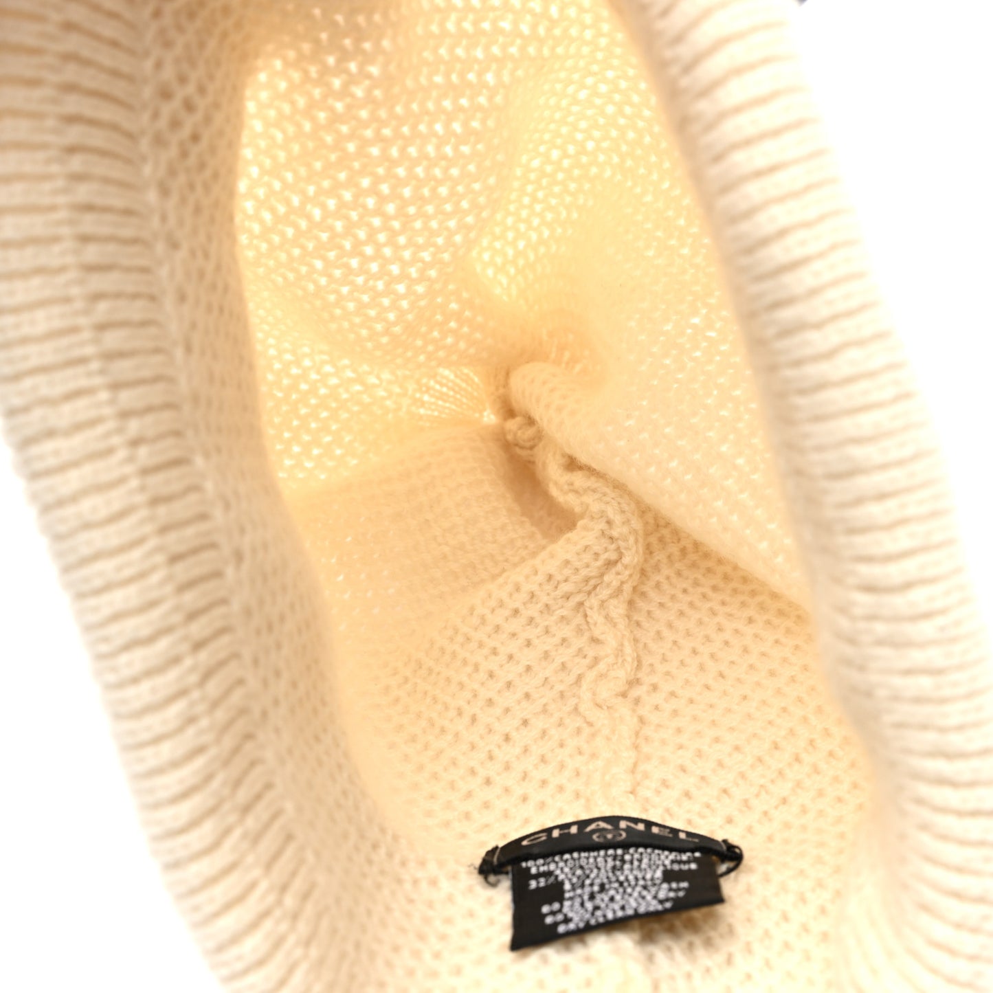 Cashmere CC Beanie Hat White Pink
