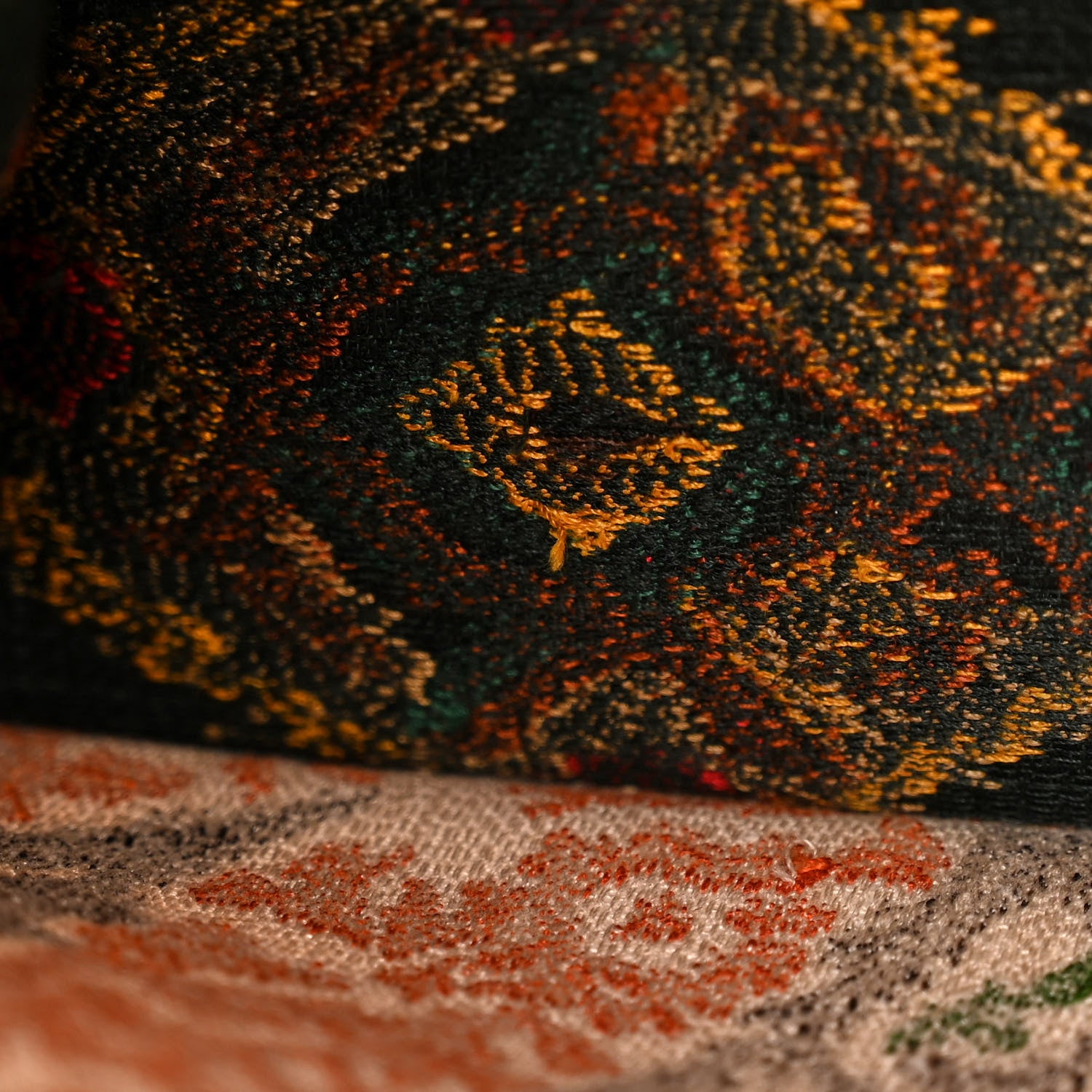 Christian Dior Canvas Embroidered Large Paisley Book Tote Multicolor 12 of 15