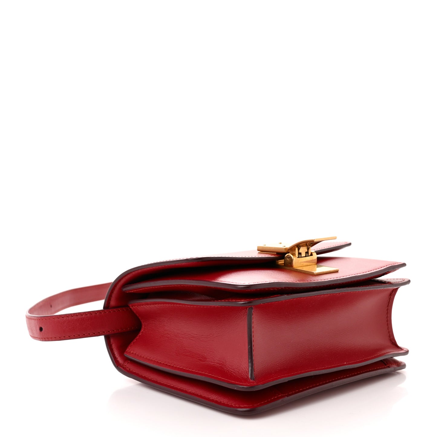 Smooth Calfskin Small Classic Box Flap Bag Red