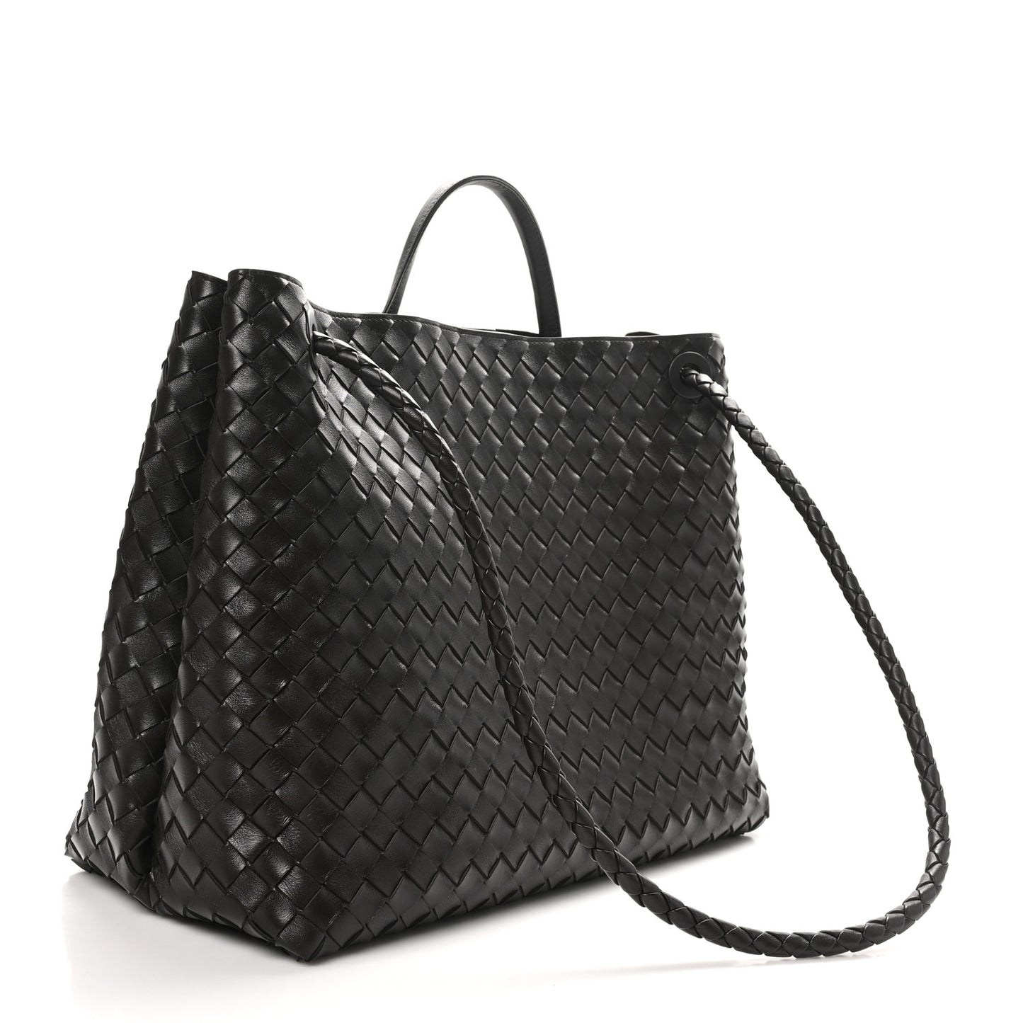 Nappa Intrecciato Large Andiamo Shoulder Bag Fondant