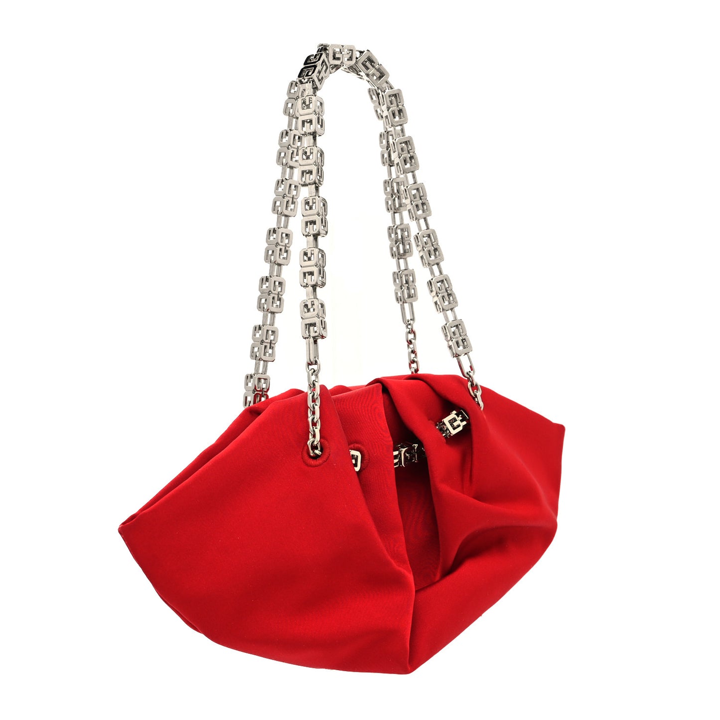 Satin Mini Kenny Shoulder Bag Red