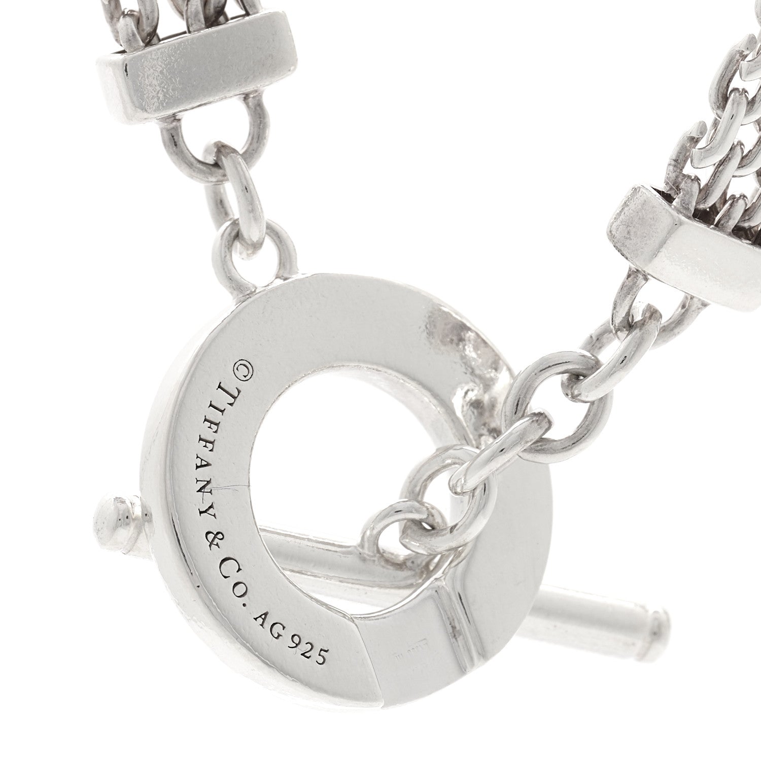 Tiffany Sterling Silver Somerset Mesh Toggle Necklace 4 of 4